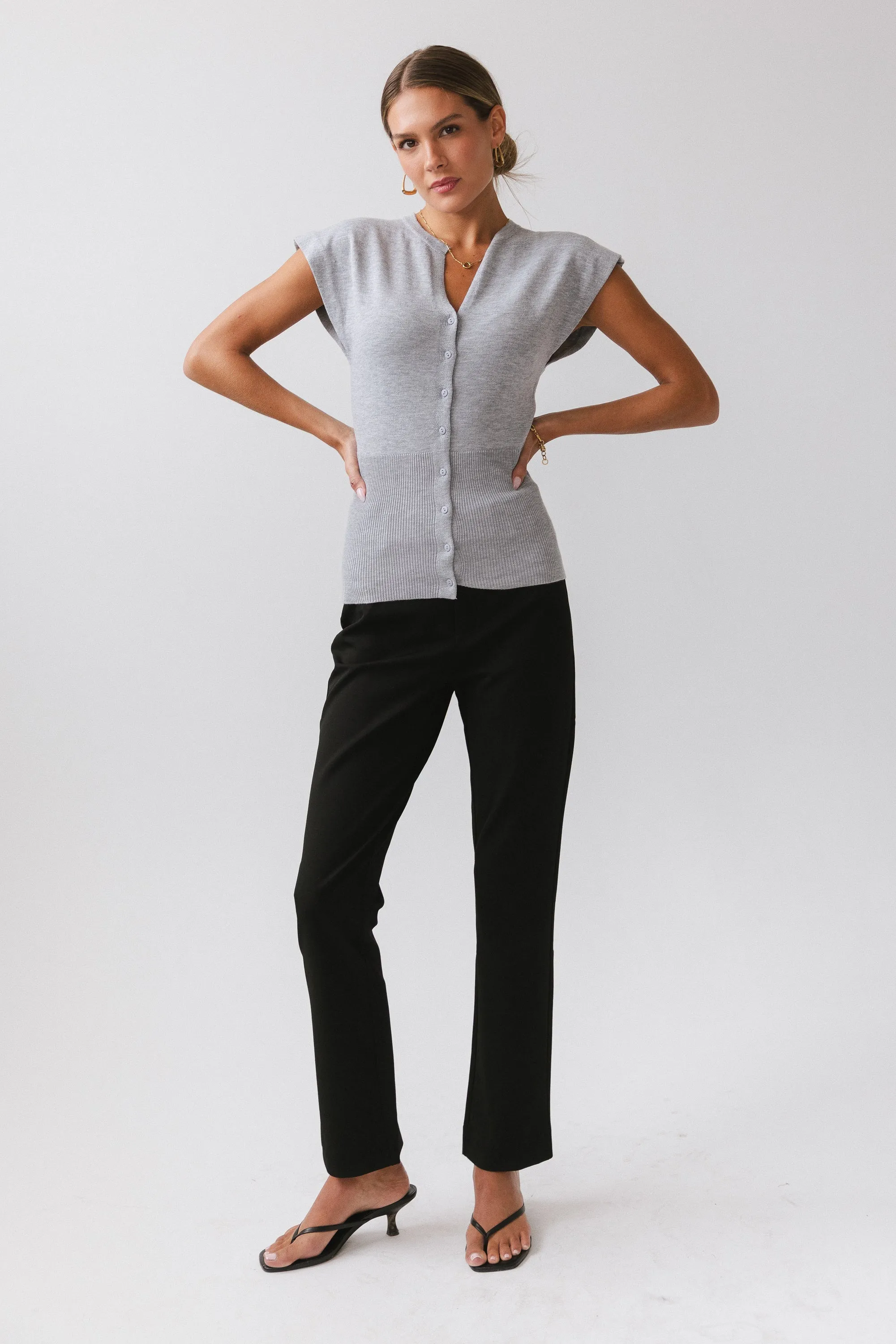 Marco Knit Top in Heather Grey sold by bohme product image thumbnail 3