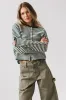 Miriam Striped Cardigan in Forest sold by bohme