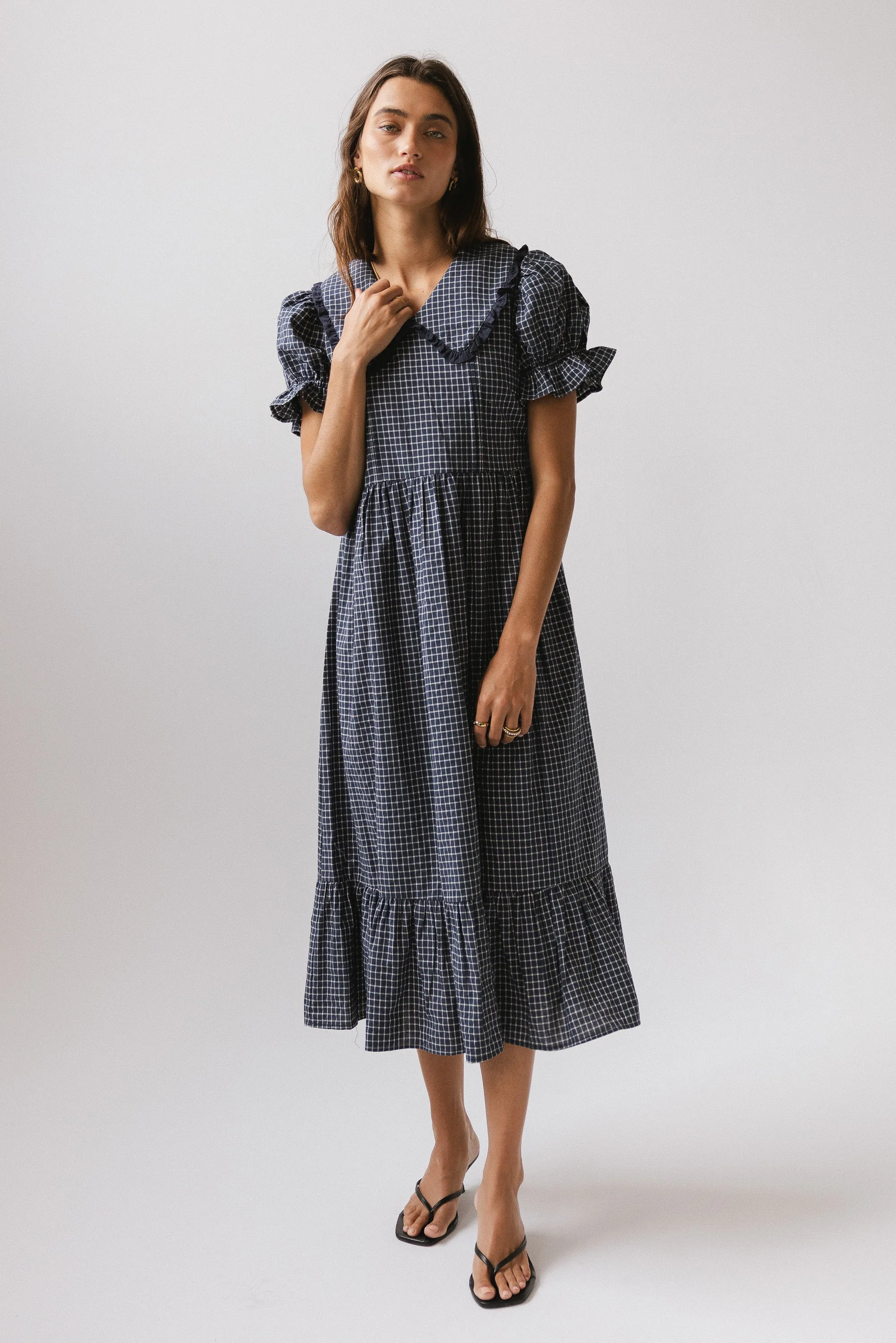 Sammie Plaid Midi Dress sold by bohme product image thumbnail 4