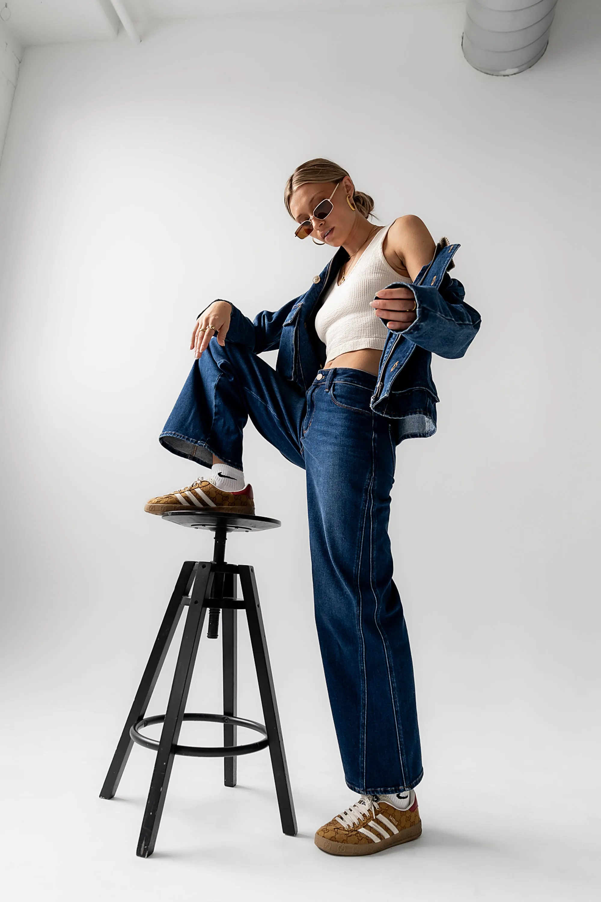 Kate Wide Leg Jeans in Dark Wash sold by bohme product image thumbnail 2