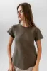 Selena Rolled Sleeve Shirt in Olive sold by bohme