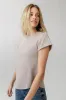 Selena Rolled Sleeve Shirt in Taupe sold by bohme