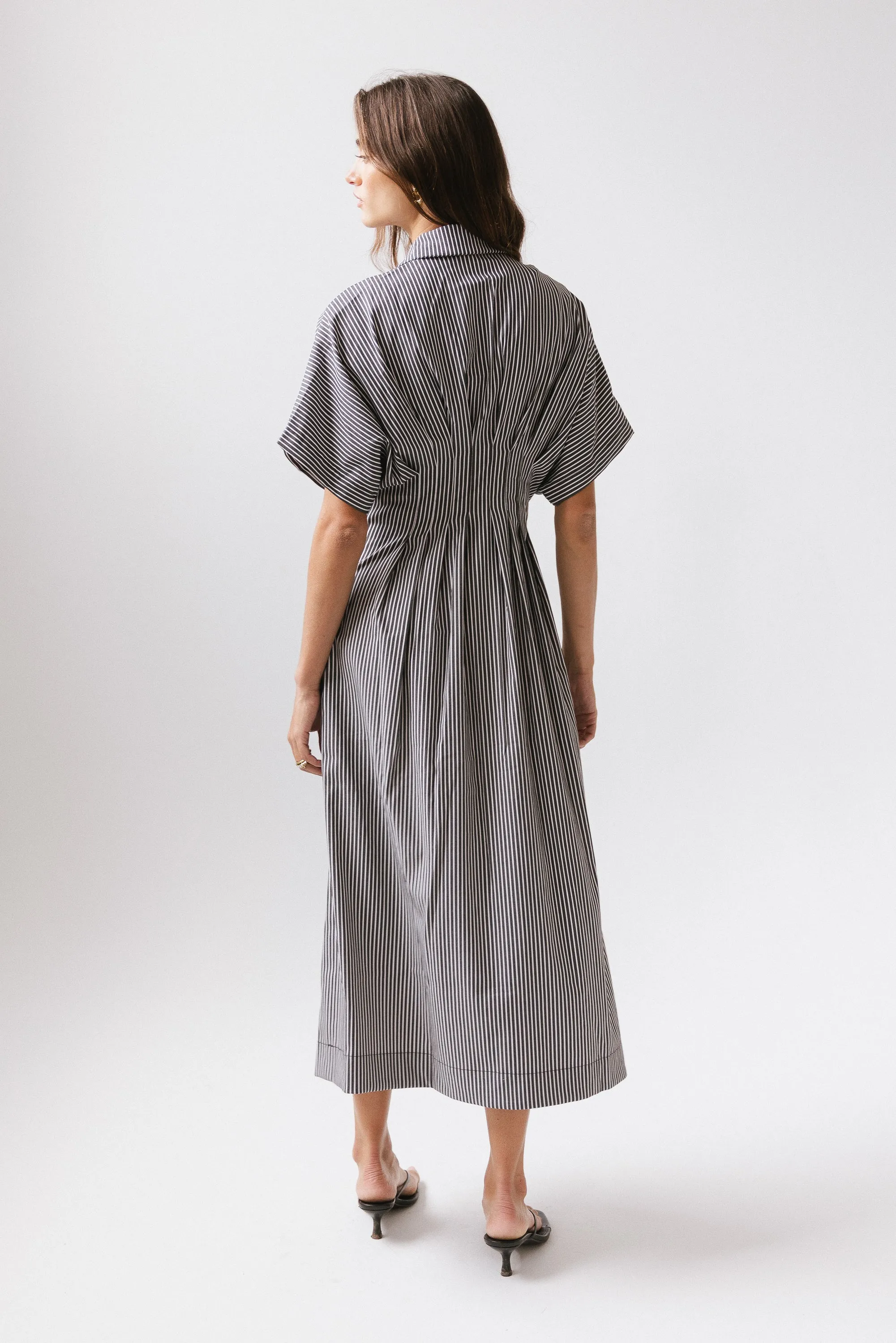 Collins Striped Maxi Dress in Grey sold by bohme product image thumbnail 5