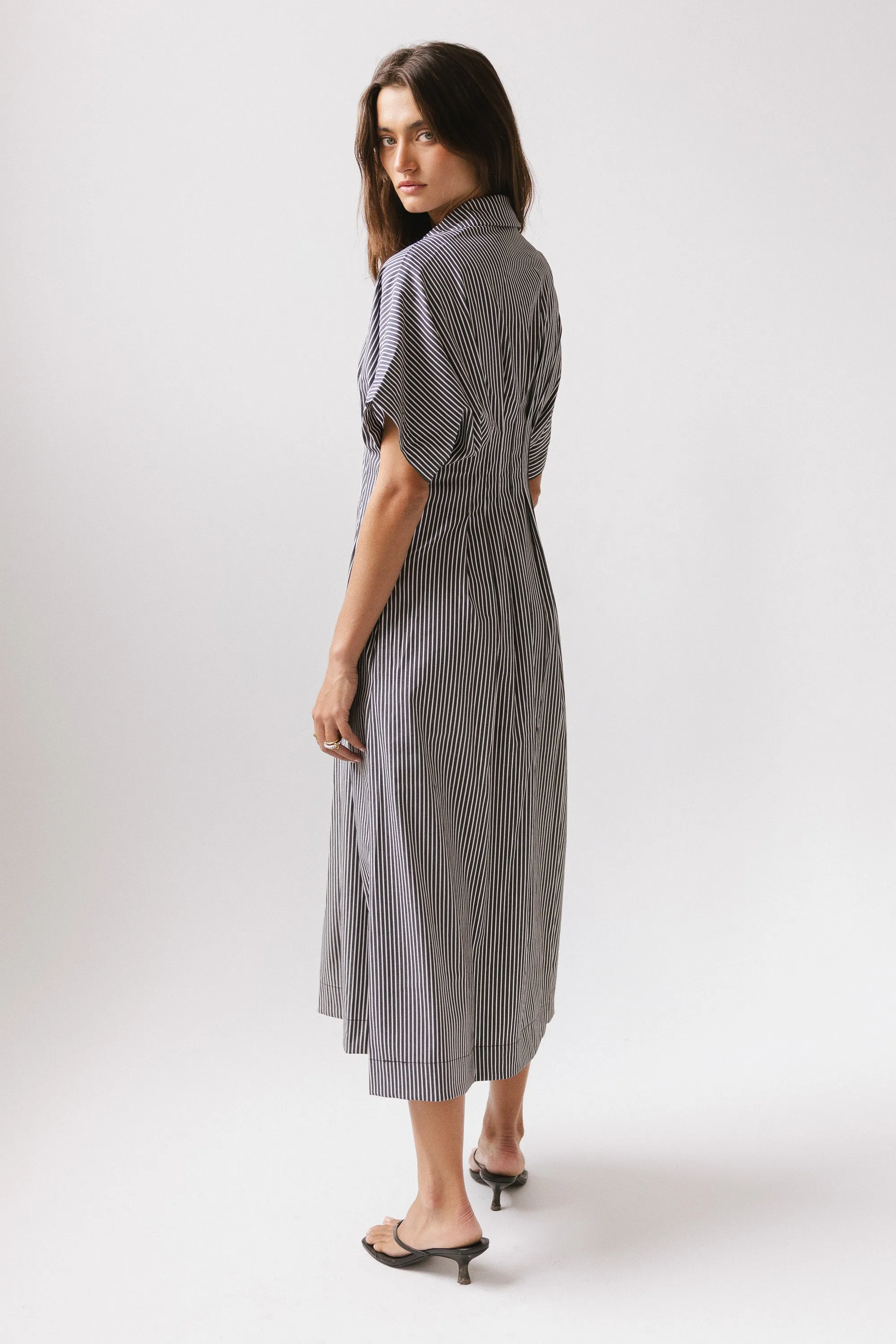 Collins Striped Maxi Dress in Grey sold by bohme product image thumbnail 2