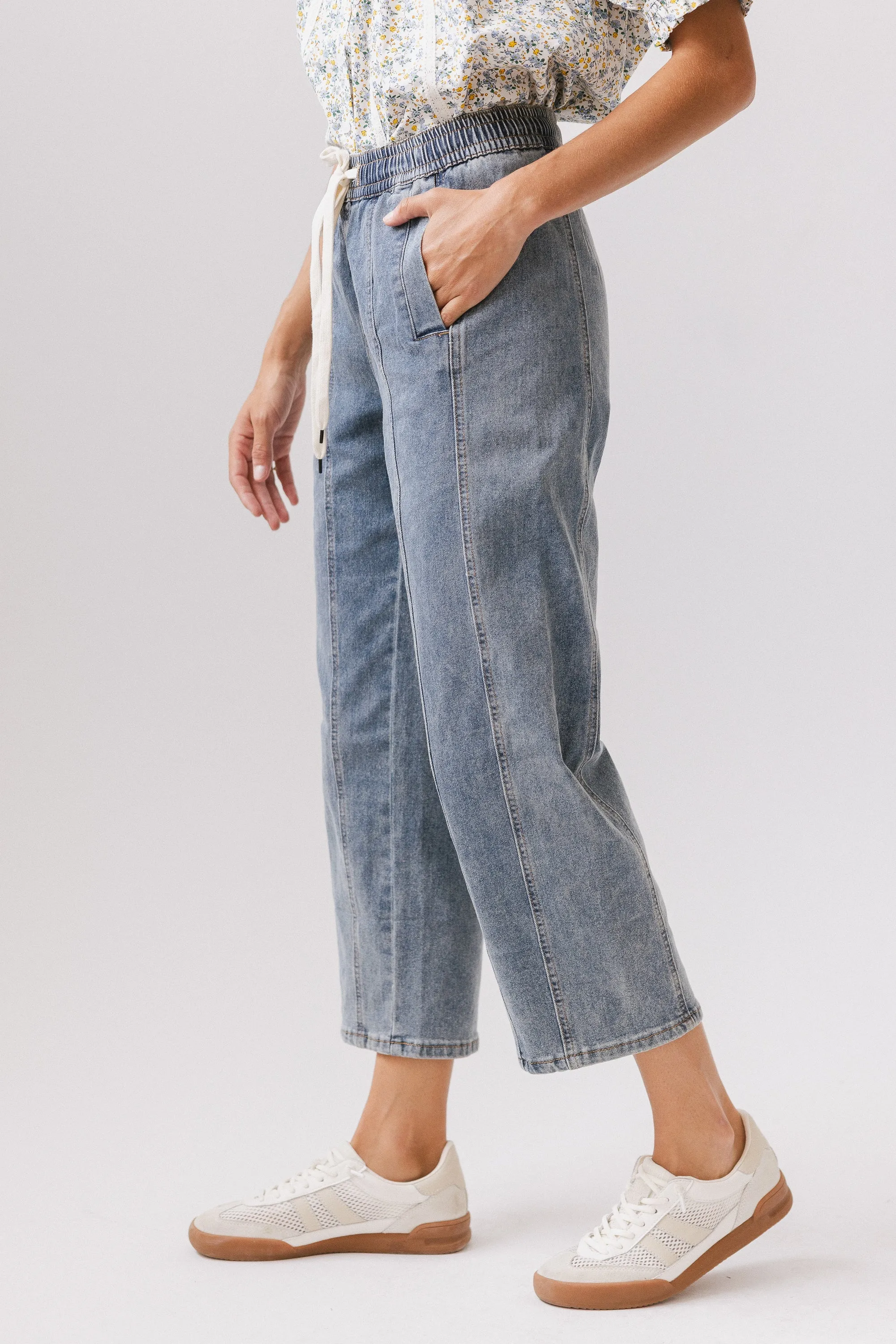 Khai Cropped Pants in Denim - FINAL SALE sold by bohme product image thumbnail 4