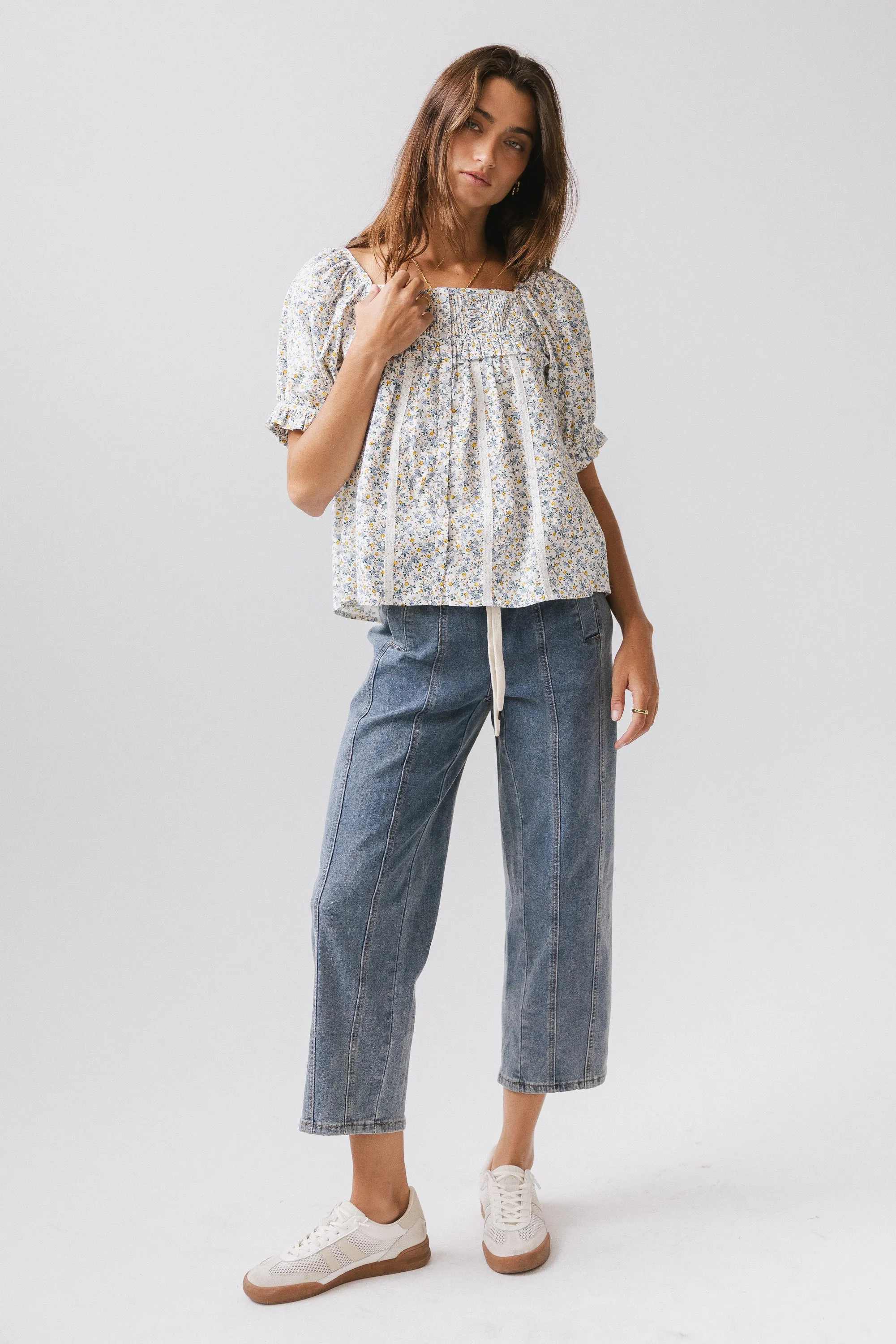 Khai Cropped Pants in Denim - FINAL SALE sold by bohme product image thumbnail 2