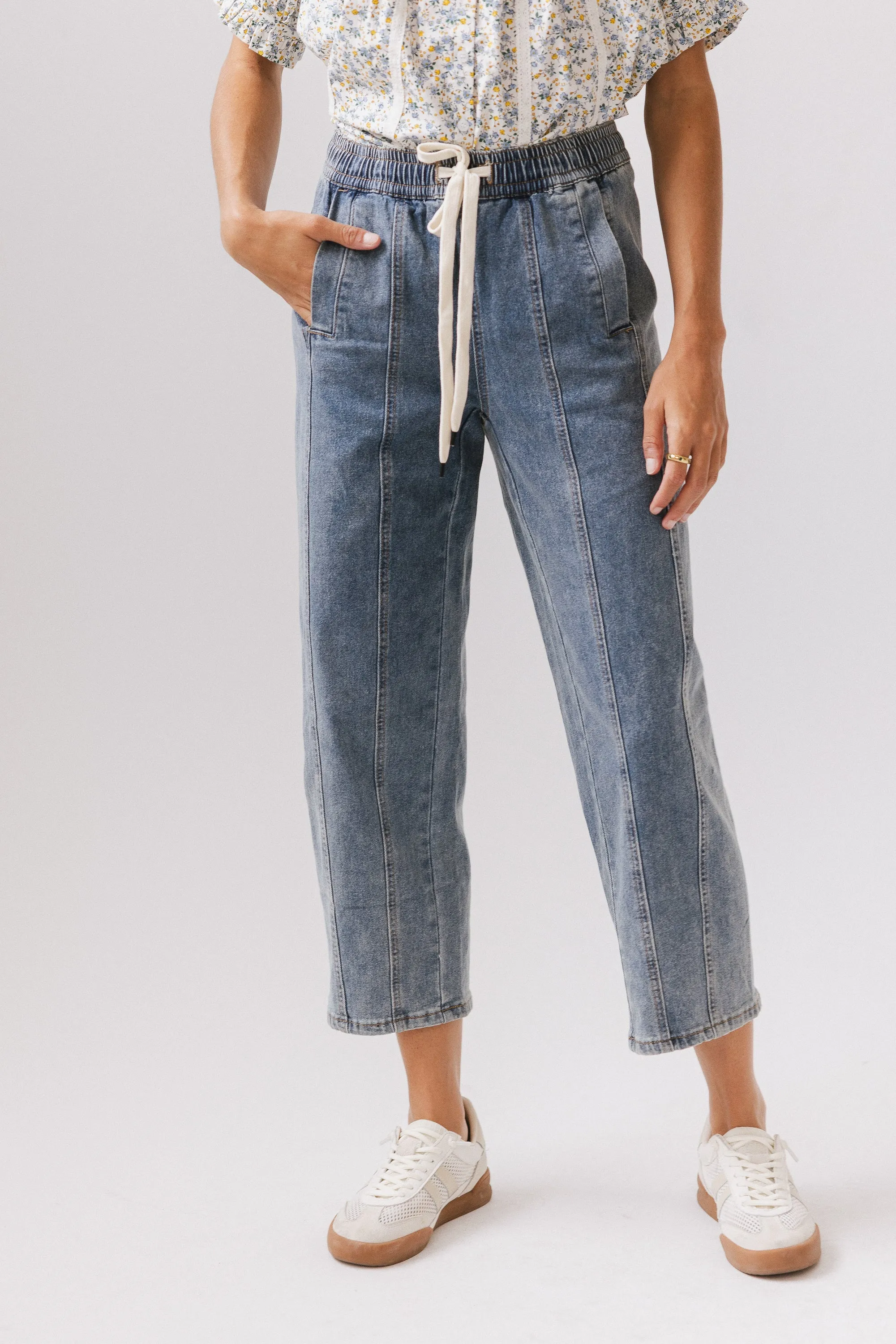 Khai Cropped Pants in Denim - FINAL SALE sold by bohme product image thumbnail 5