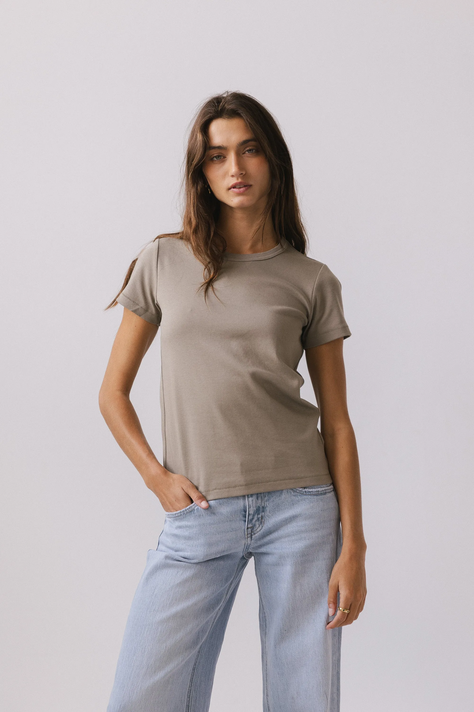Mckenna T-Shirt in Olive sold by bohme