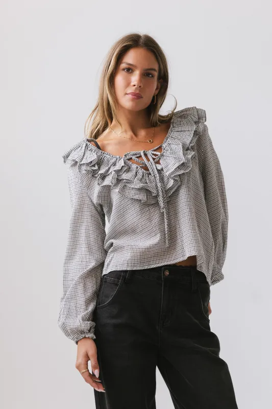 Rio Ruffle Blouse sold by bohme