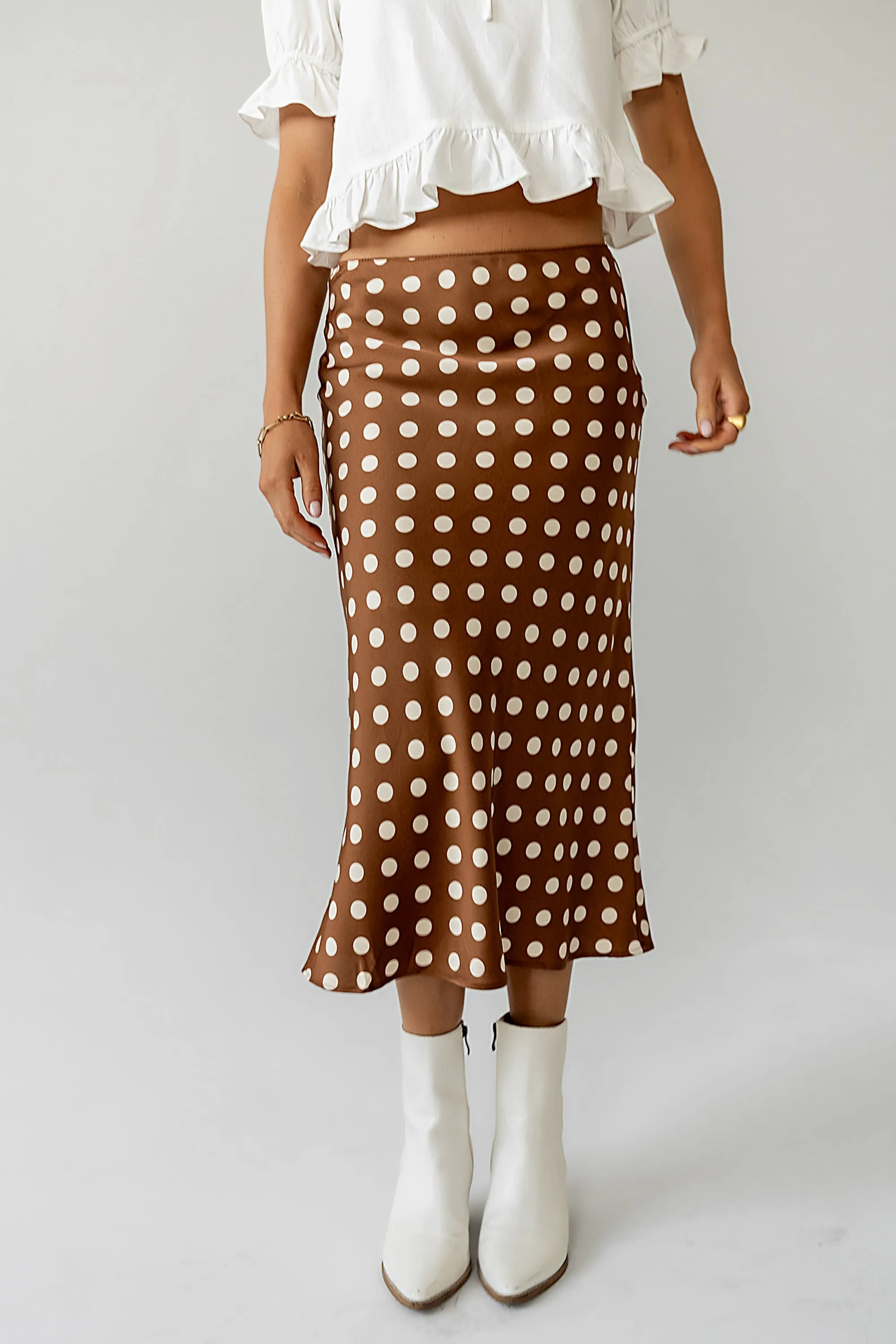 Brooke Polka Dot Midi Skirt sold by bohme product image thumbnail 4