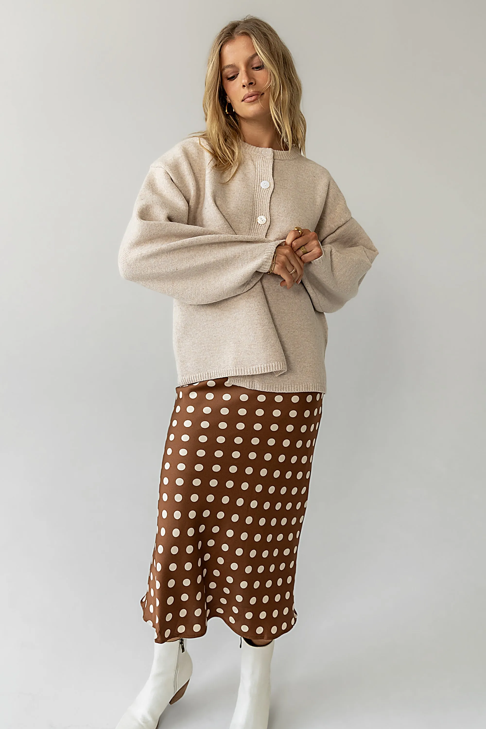 Brooke Polka Dot Midi Skirt sold by bohme product image thumbnail 5