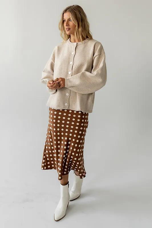 Brooke Polka Dot Midi Skirt sold by bohme