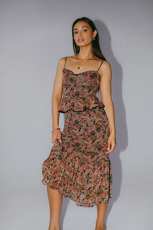 Jennie Floral Midi Dress sold by bohme