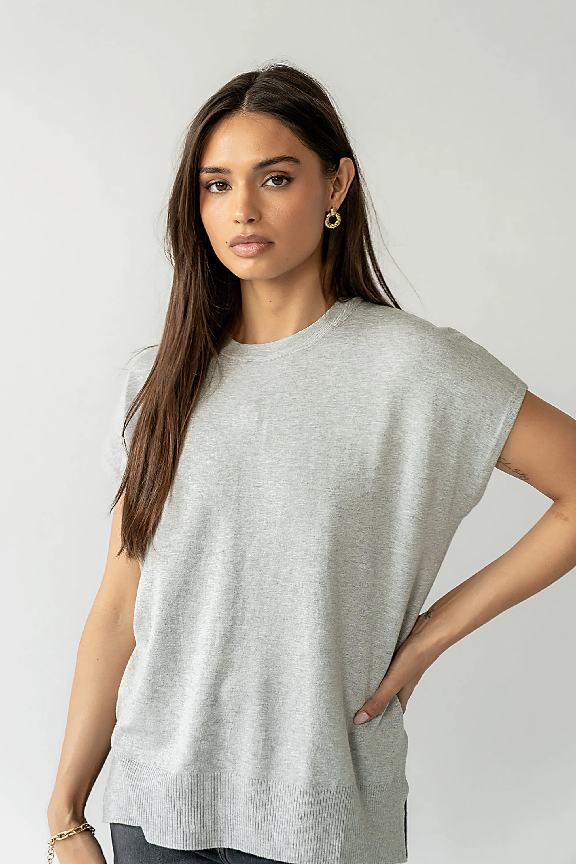 Jensen Knit Top in Grey sold by bohme product image thumbnail 5