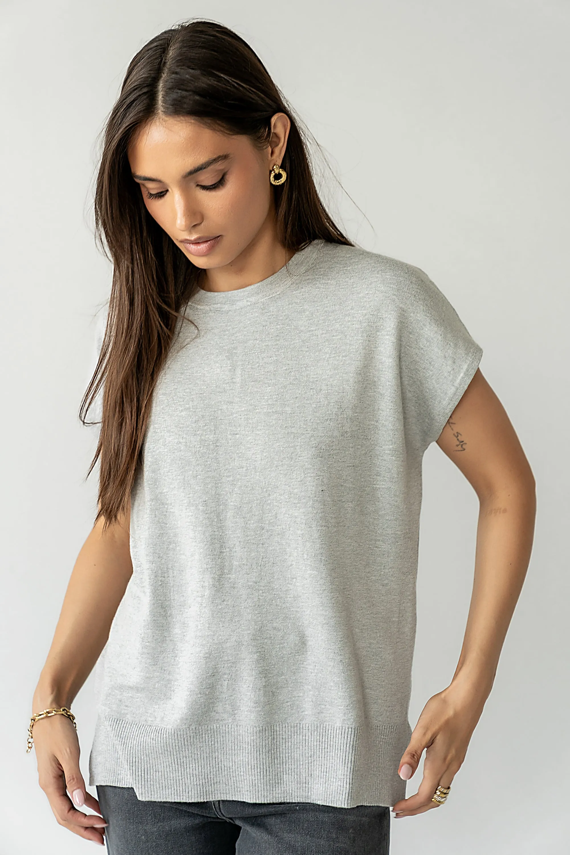 Jensen Knit Top in Grey sold by bohme product image thumbnail 2