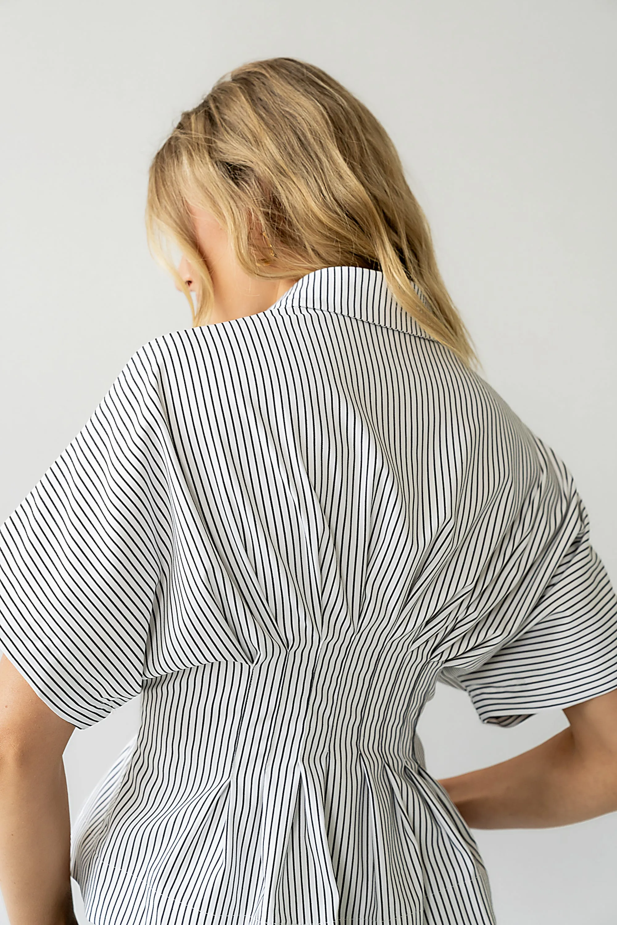 Alec Striped Blouse in White - FINAL SALE sold by bohme product image thumbnail 5