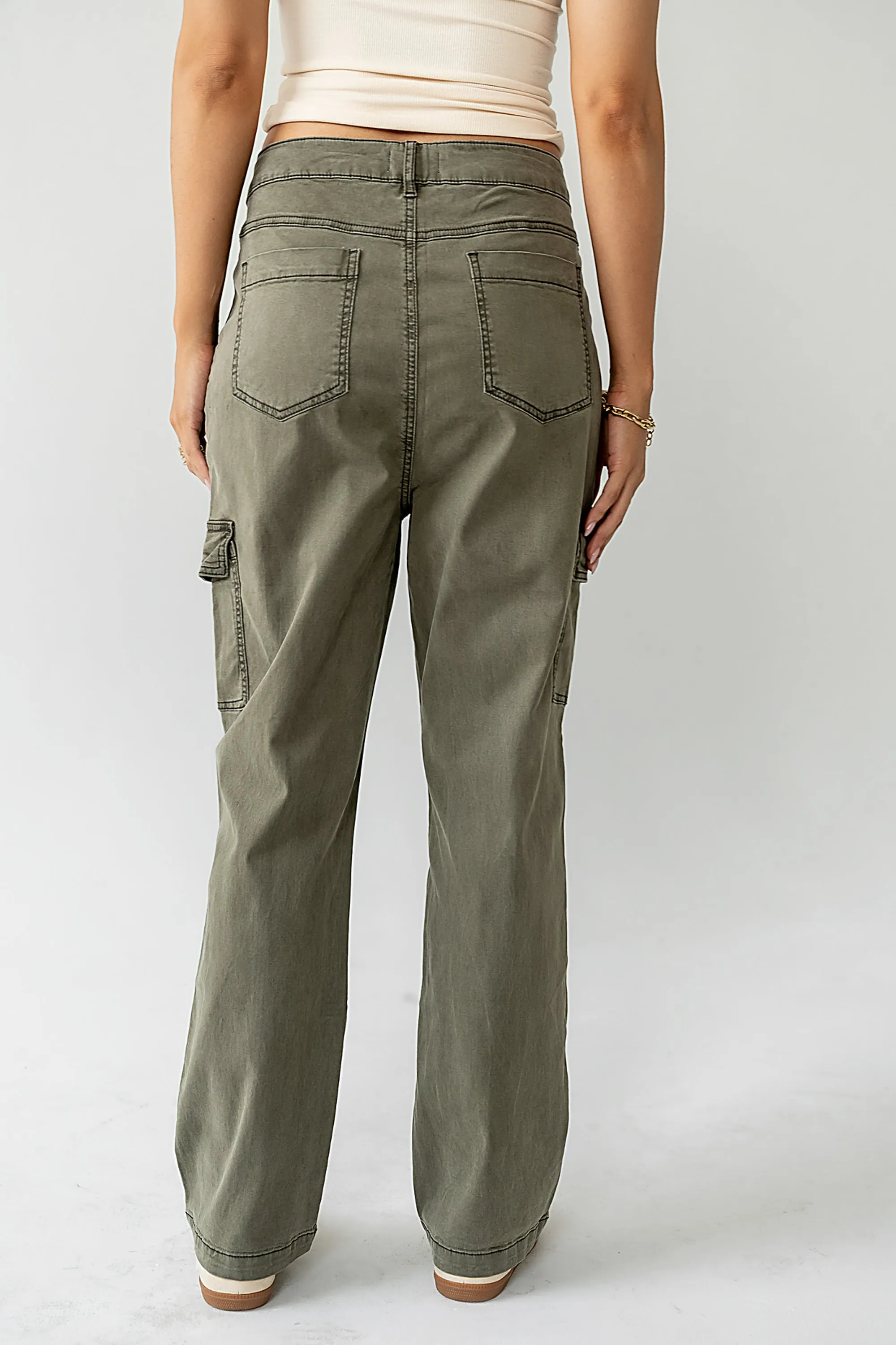 Gracie Straight Leg Pants in Olive - FINAL SALE sold by bohme product image thumbnail 5