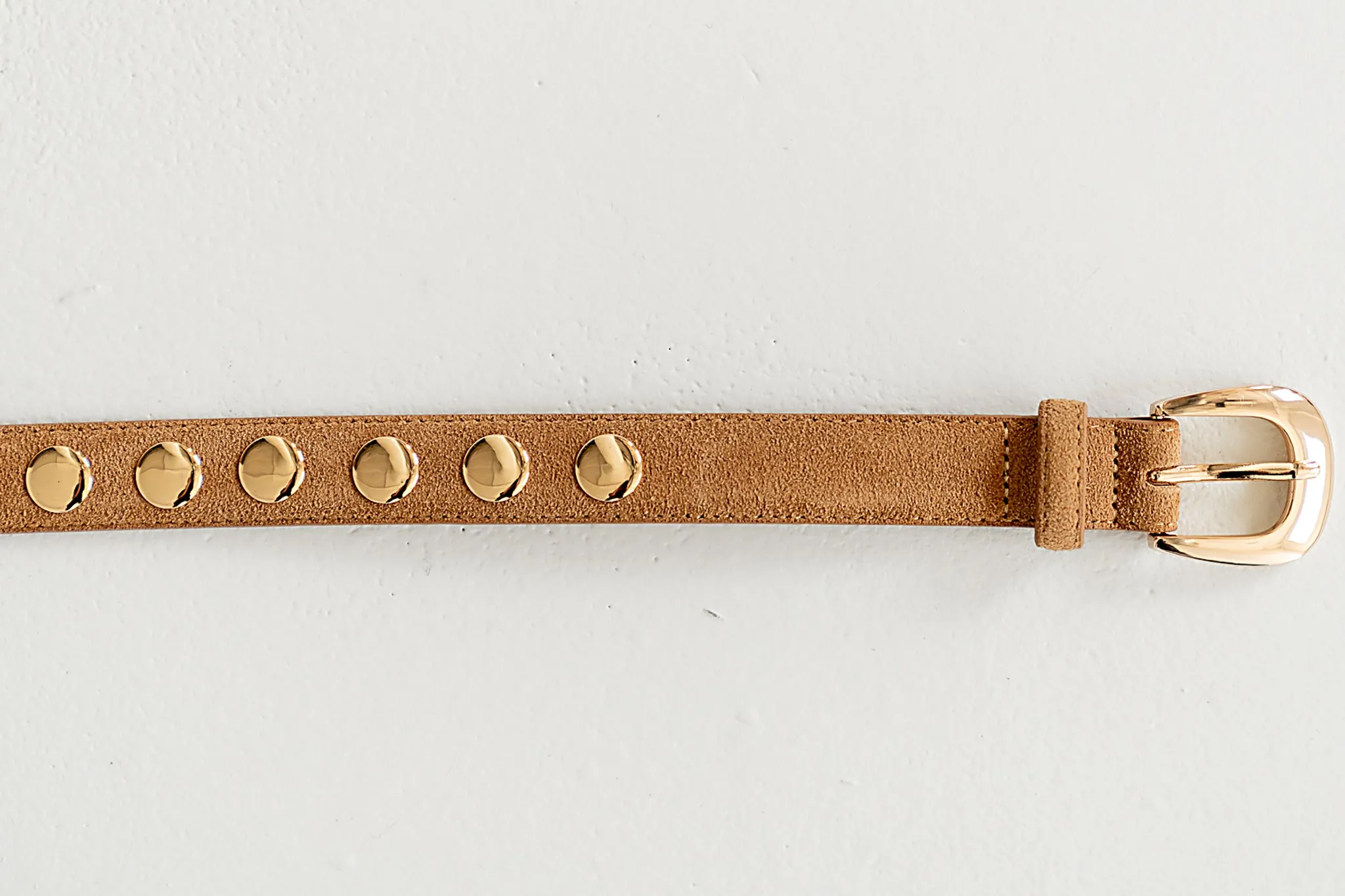 Lilah Studded Belt in Camel sold by bohme