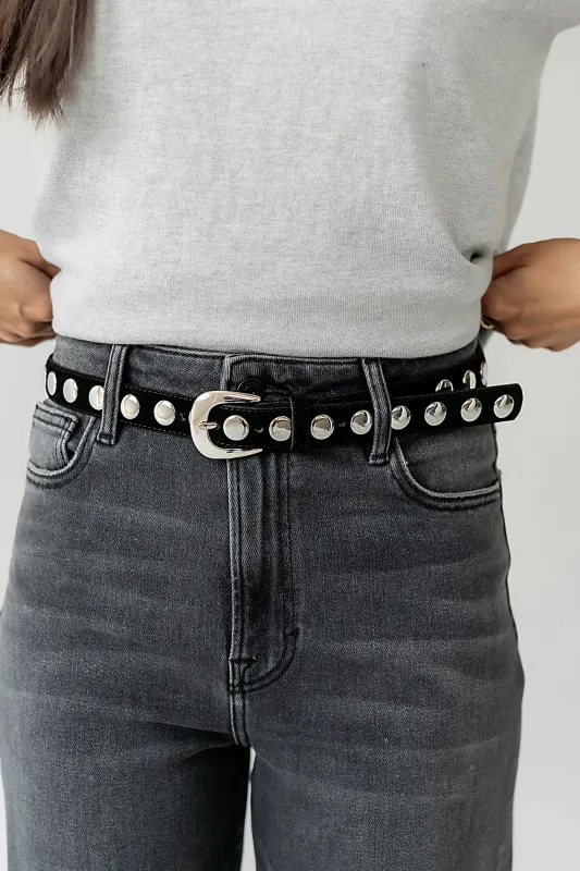 Lilah Studded Belt in Black sold by bohme