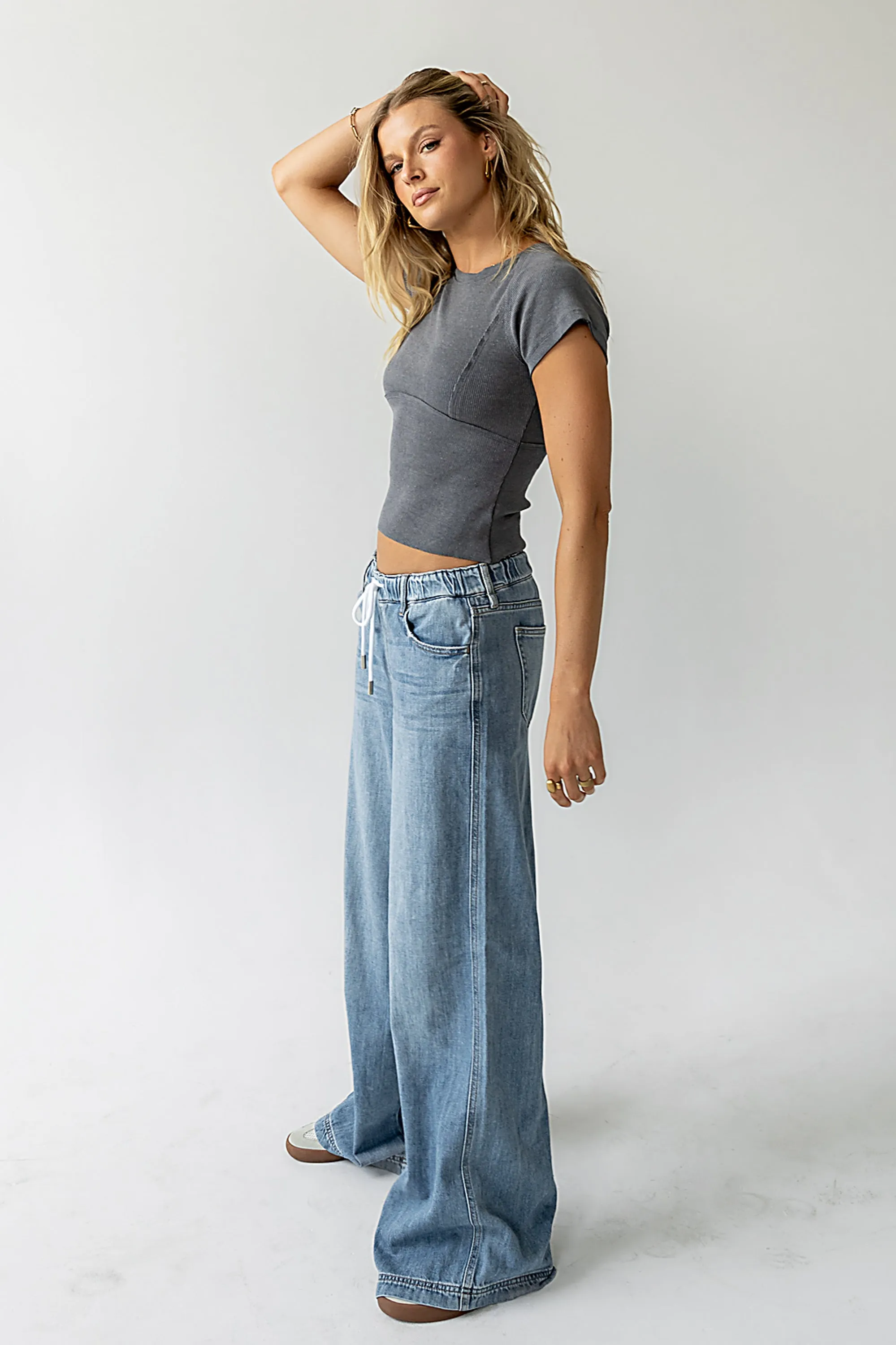 Millie Reverse Seam Top in Blue sold by bohme product image thumbnail 5
