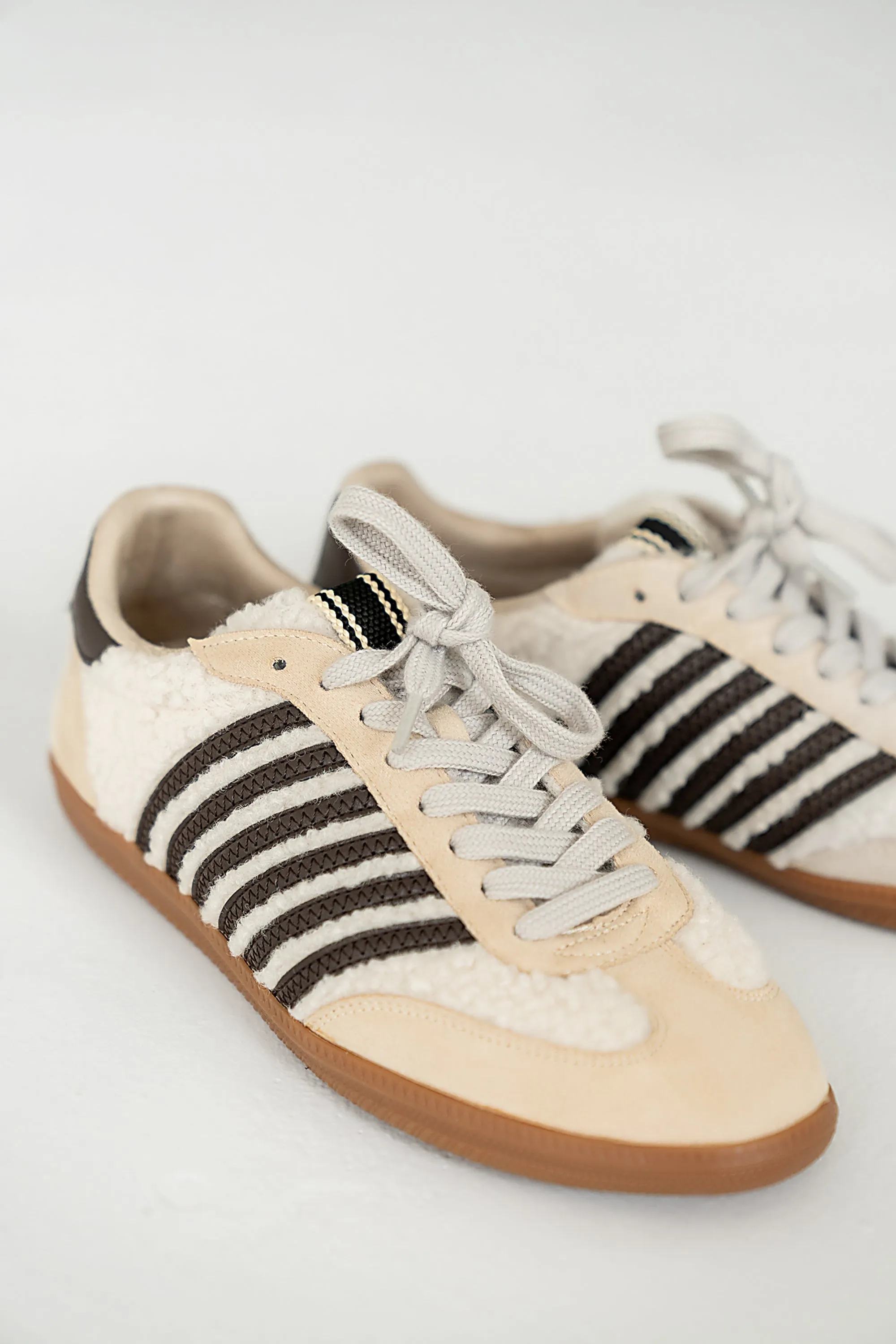 Stevie Striped Sneaker in Beige Shearling sold by bohme product image thumbnail 2
