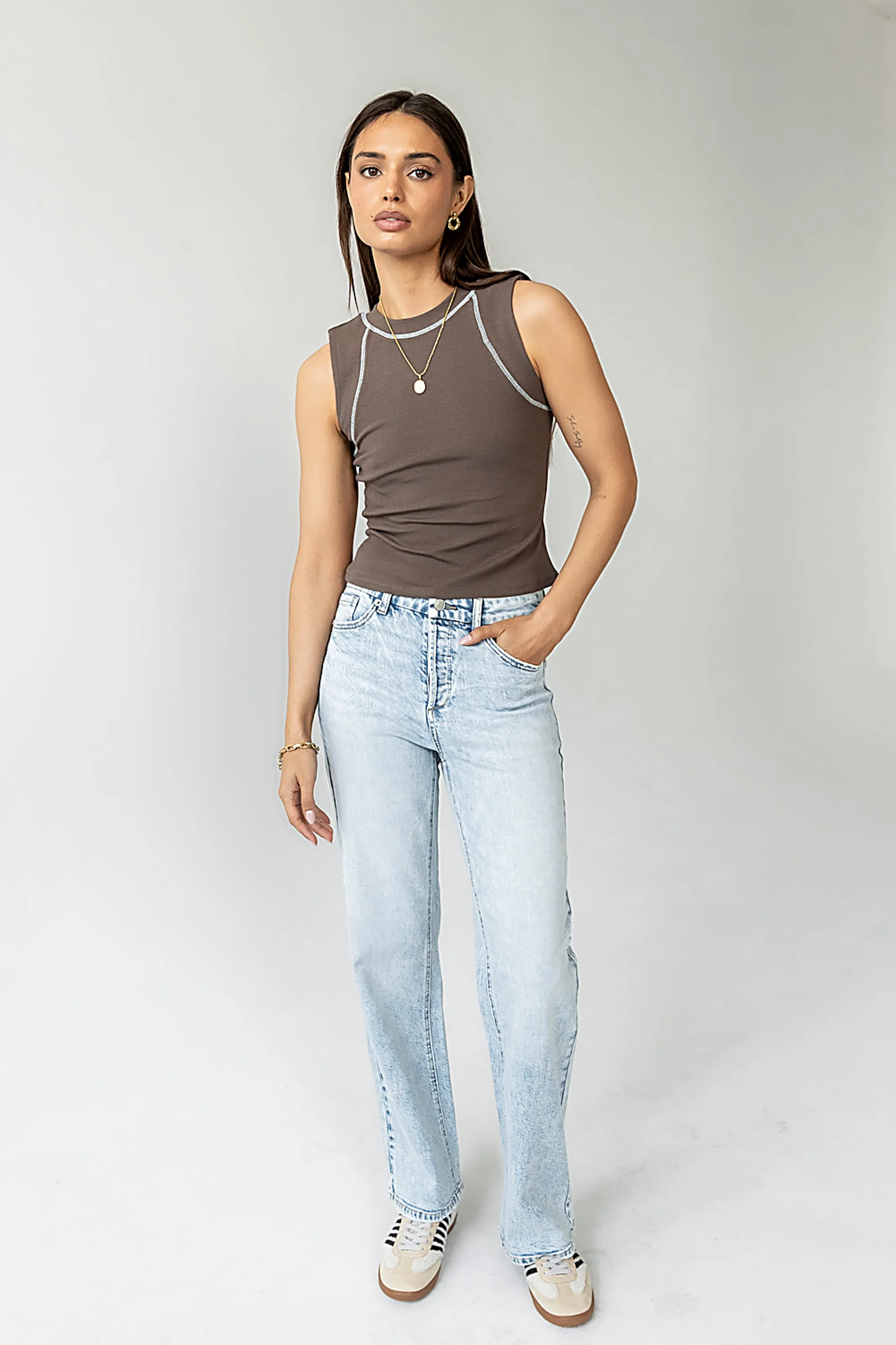 Emely Contrast Tank Top - FINAL SALE sold by bohme product image thumbnail 5