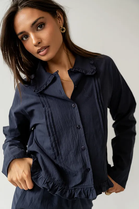 Alora Collared Blouse sold by bohme