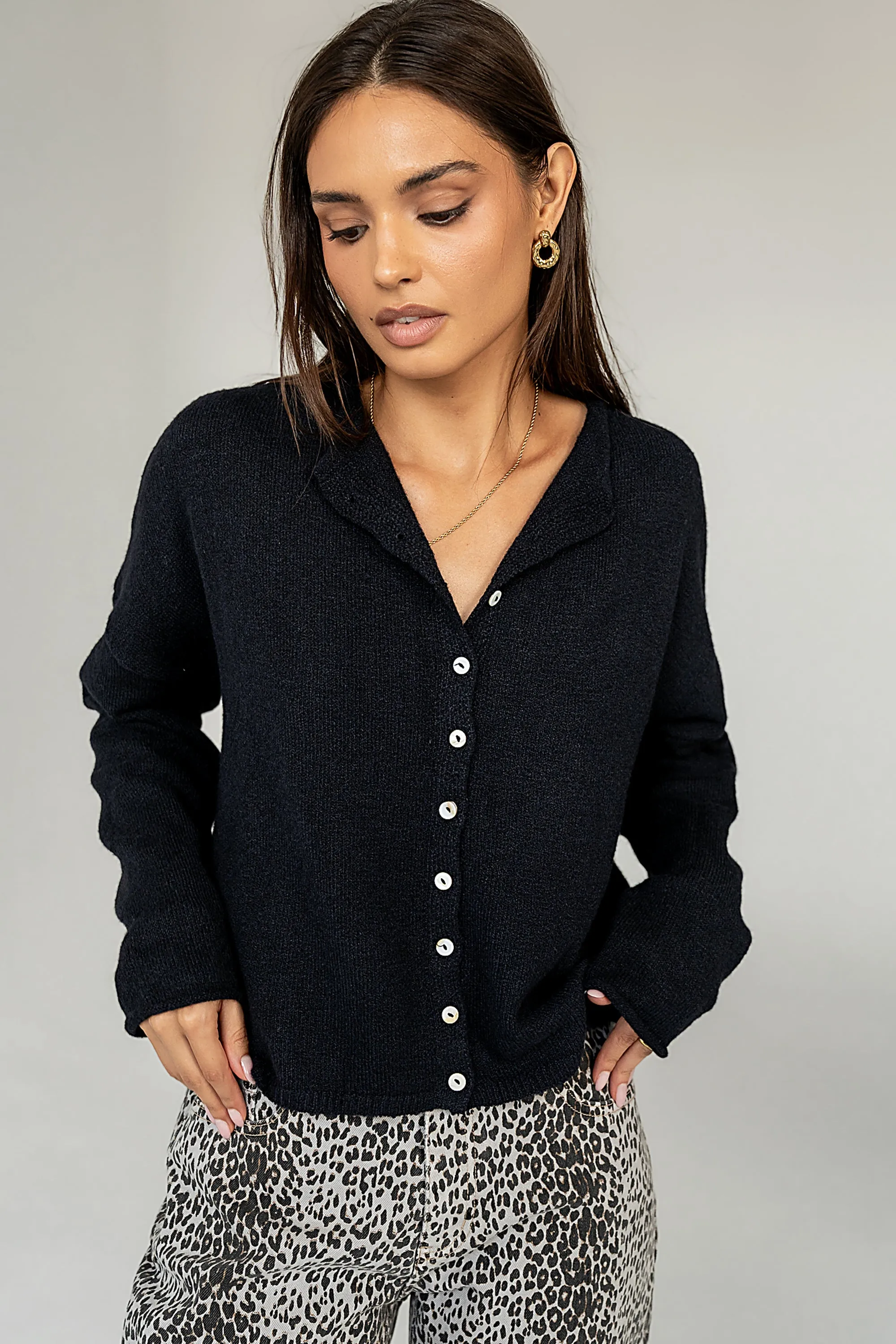 Maci Cardigan in Navy sold by bohme product image thumbnail 4