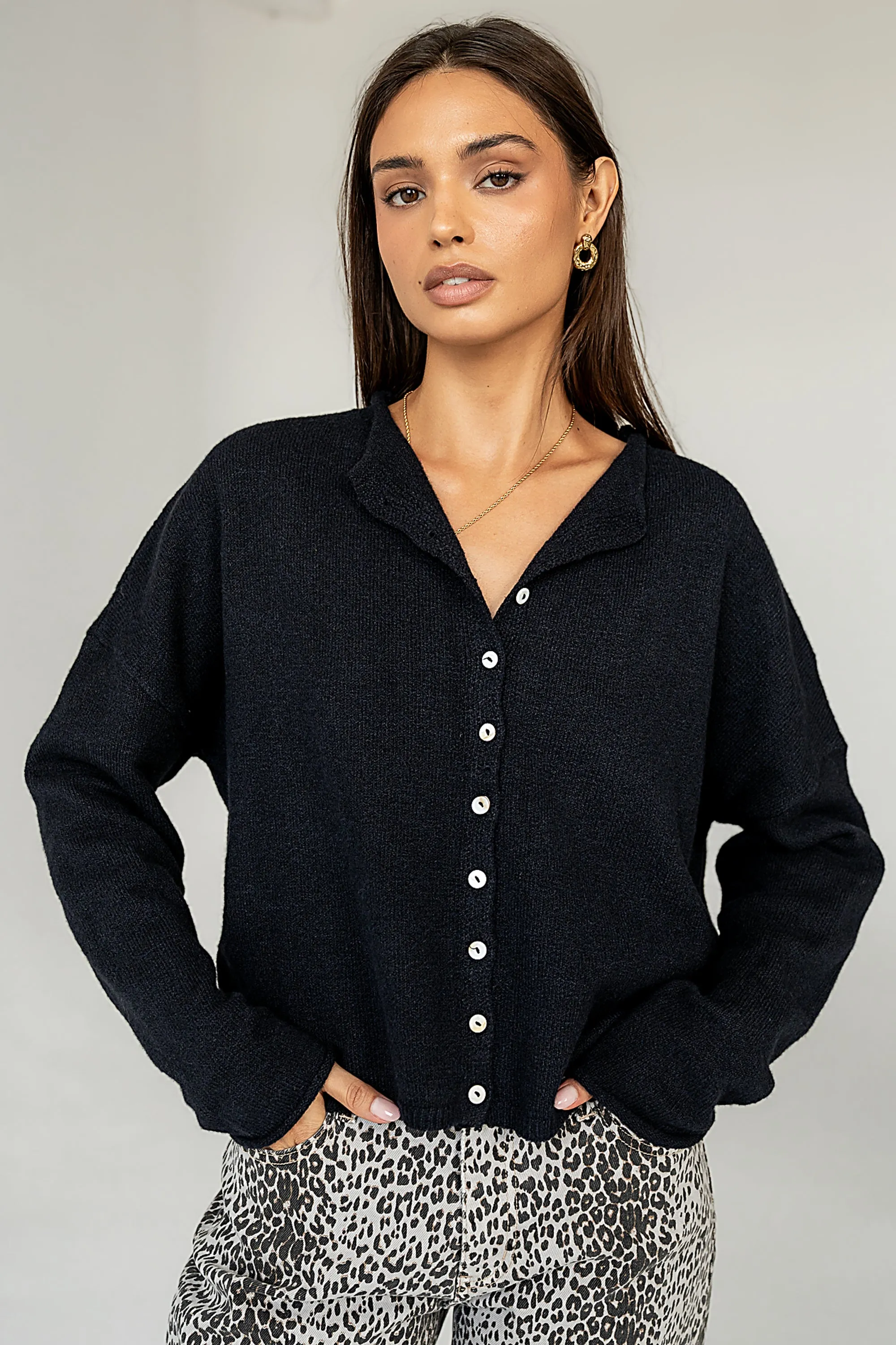 Maci Cardigan in Navy sold by bohme product image thumbnail 2