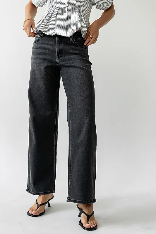 Sloane Wide Leg Jeans in Black sold by bohme