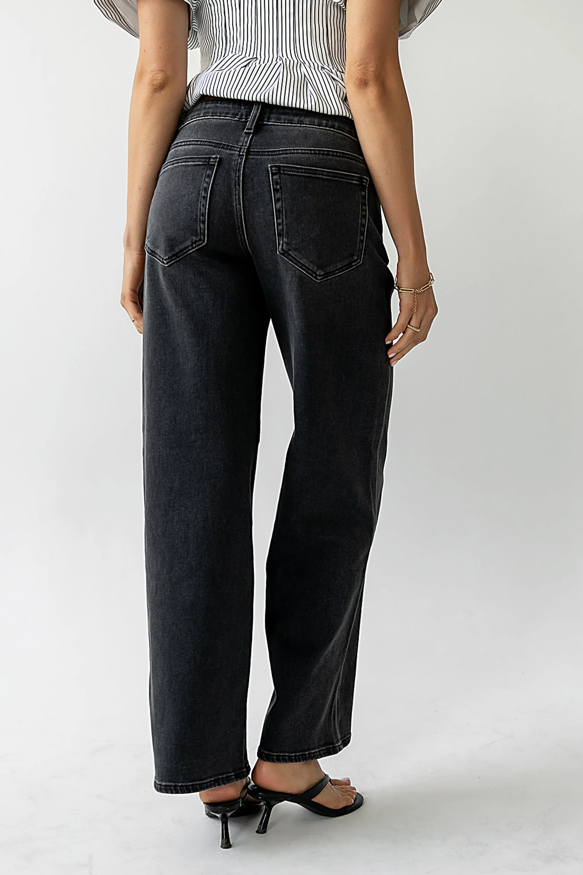 Sloane Wide Leg Jeans in Black sold by bohme product image thumbnail 2