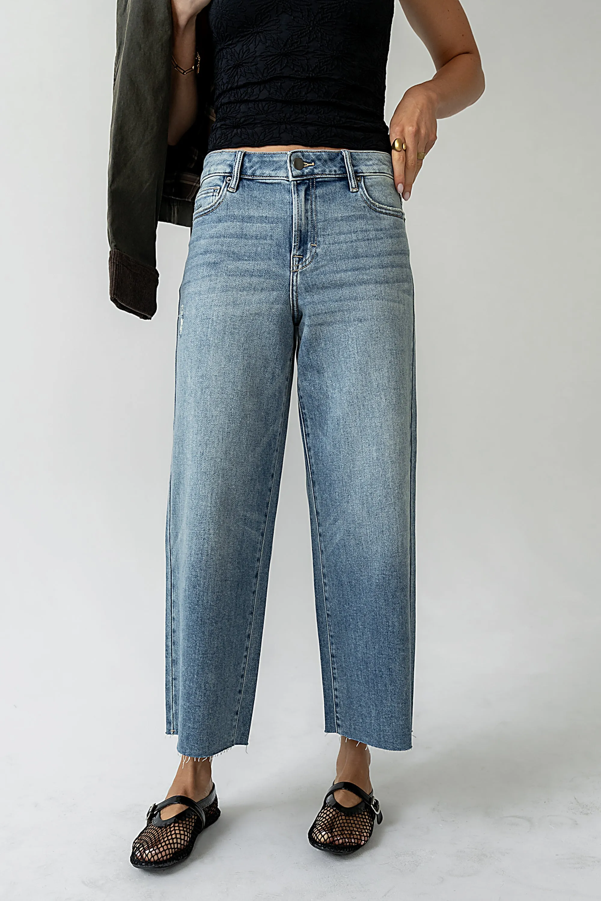 Colette Wide Leg Jeans in Vintage Medium Wash sold by bohme product image thumbnail 4