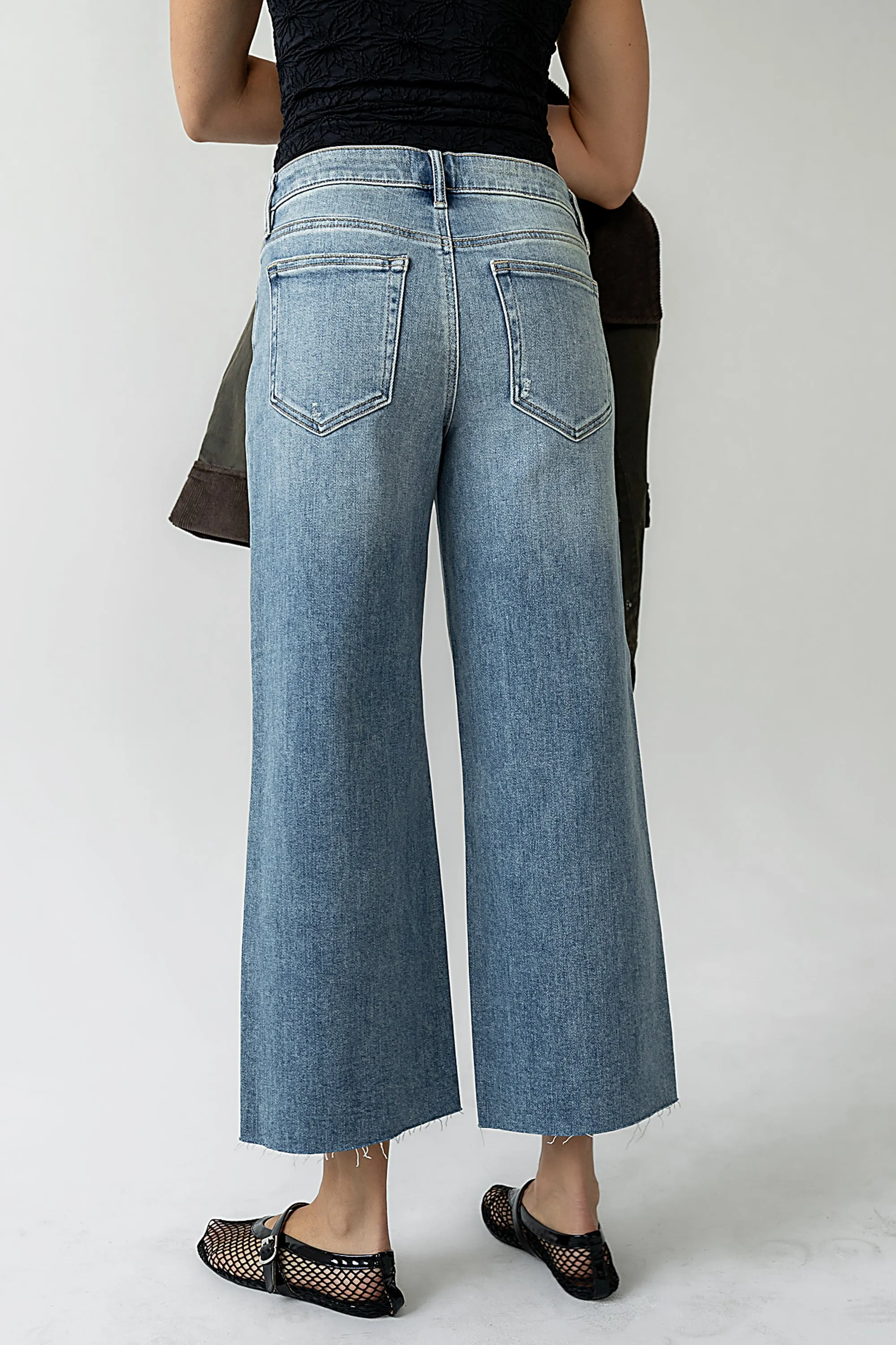 Colette Wide Leg Jeans in Vintage Medium Wash sold by bohme product image thumbnail 2