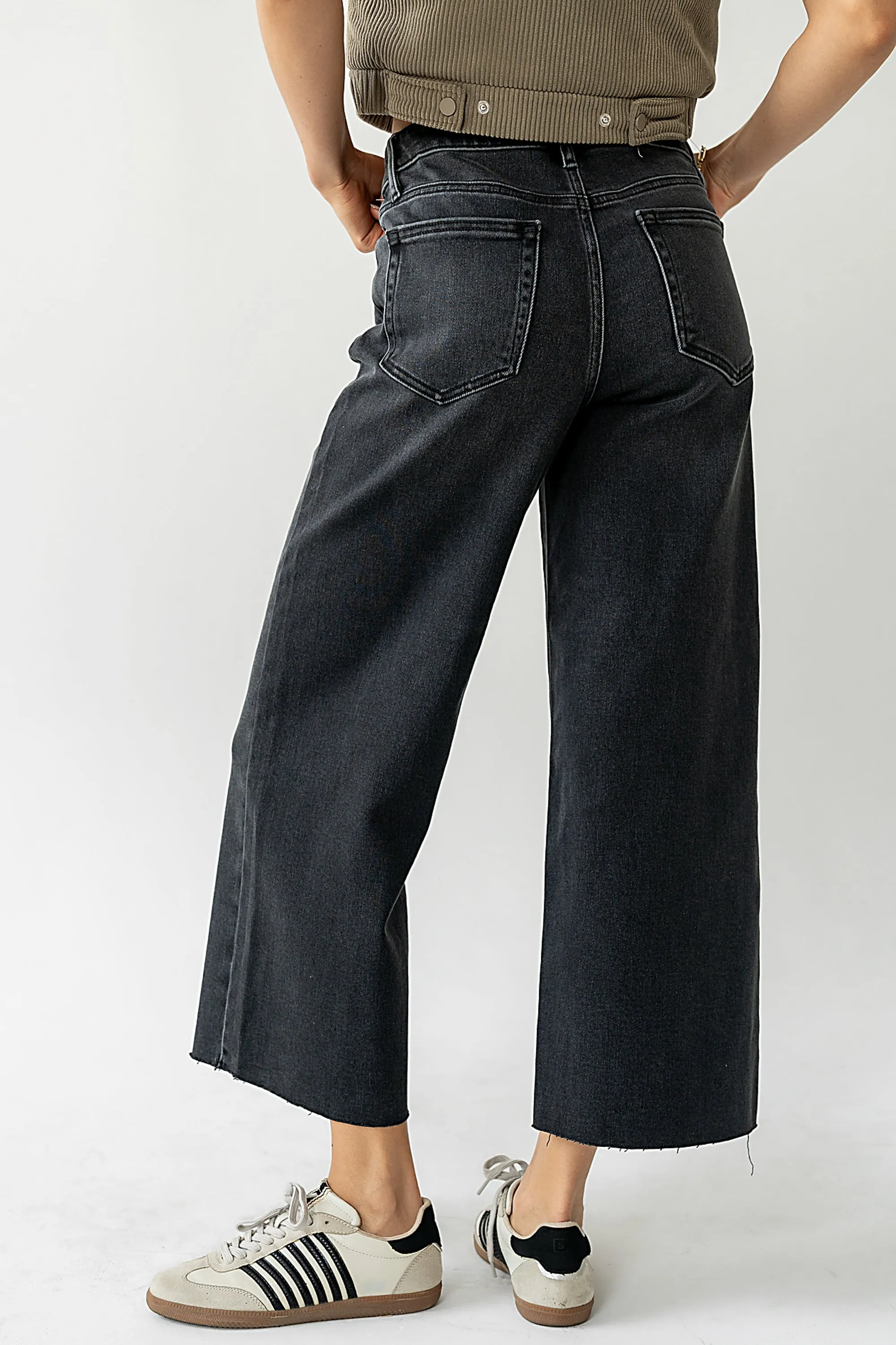 Colette Wide Leg Jeans in Faded Black sold by bohme product image thumbnail 2