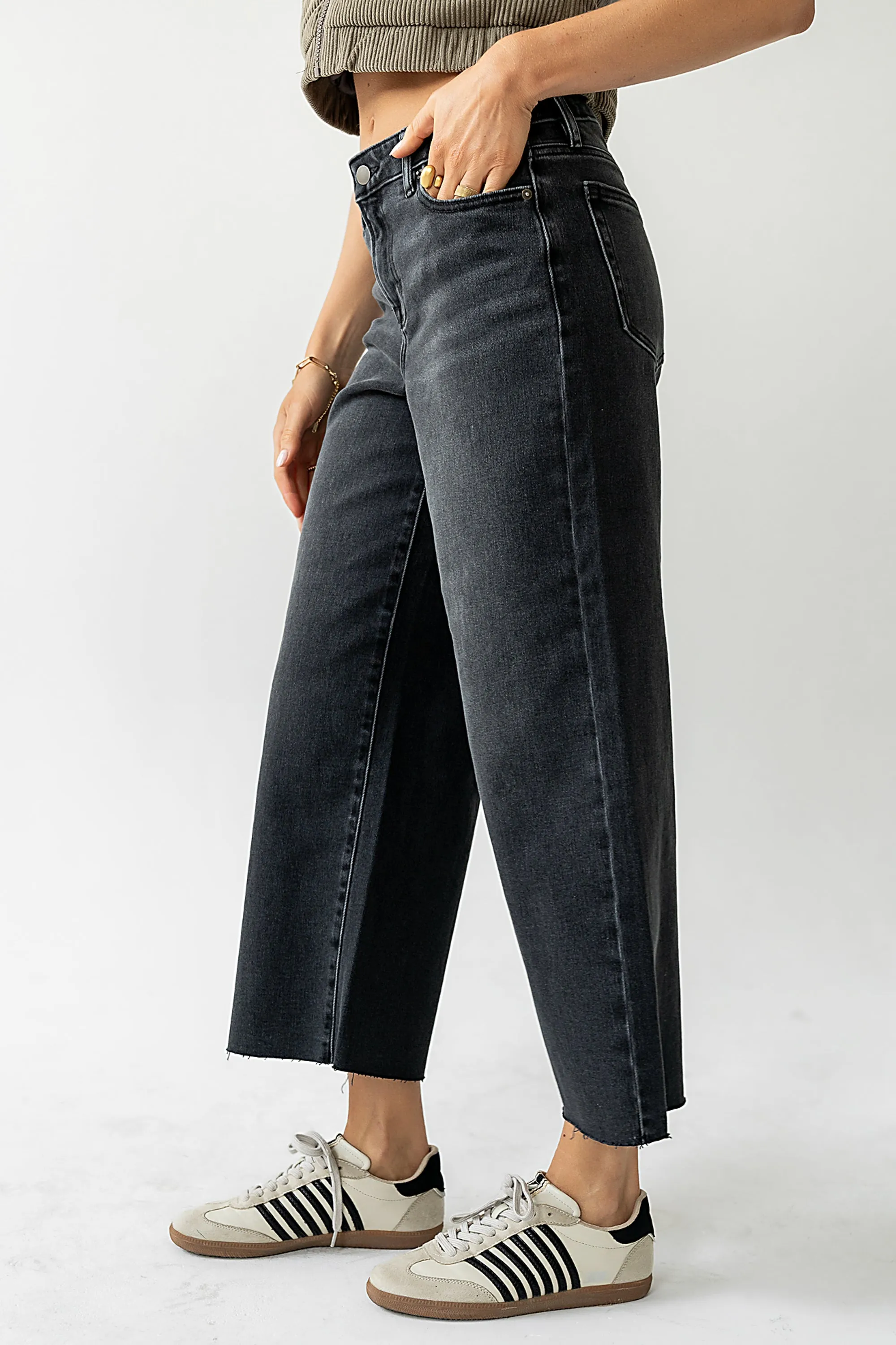 Colette Wide Leg Jeans in Faded Black sold by bohme product image thumbnail 4
