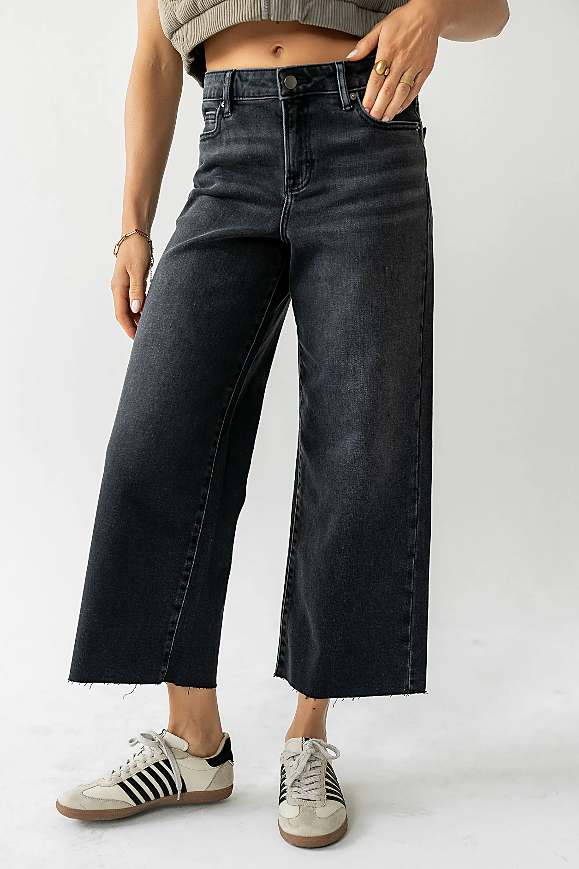 Colette Wide Leg Jeans in Faded Black sold by bohme product image thumbnail 3