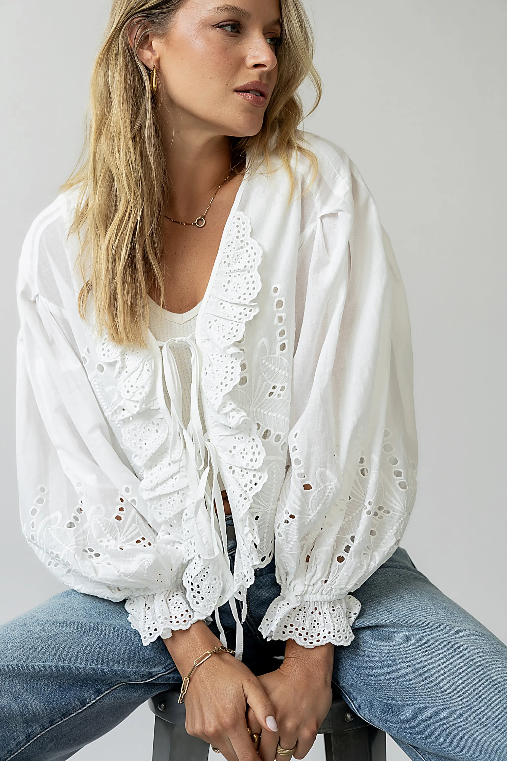 Lettie Embroidered Blouse sold by bohme