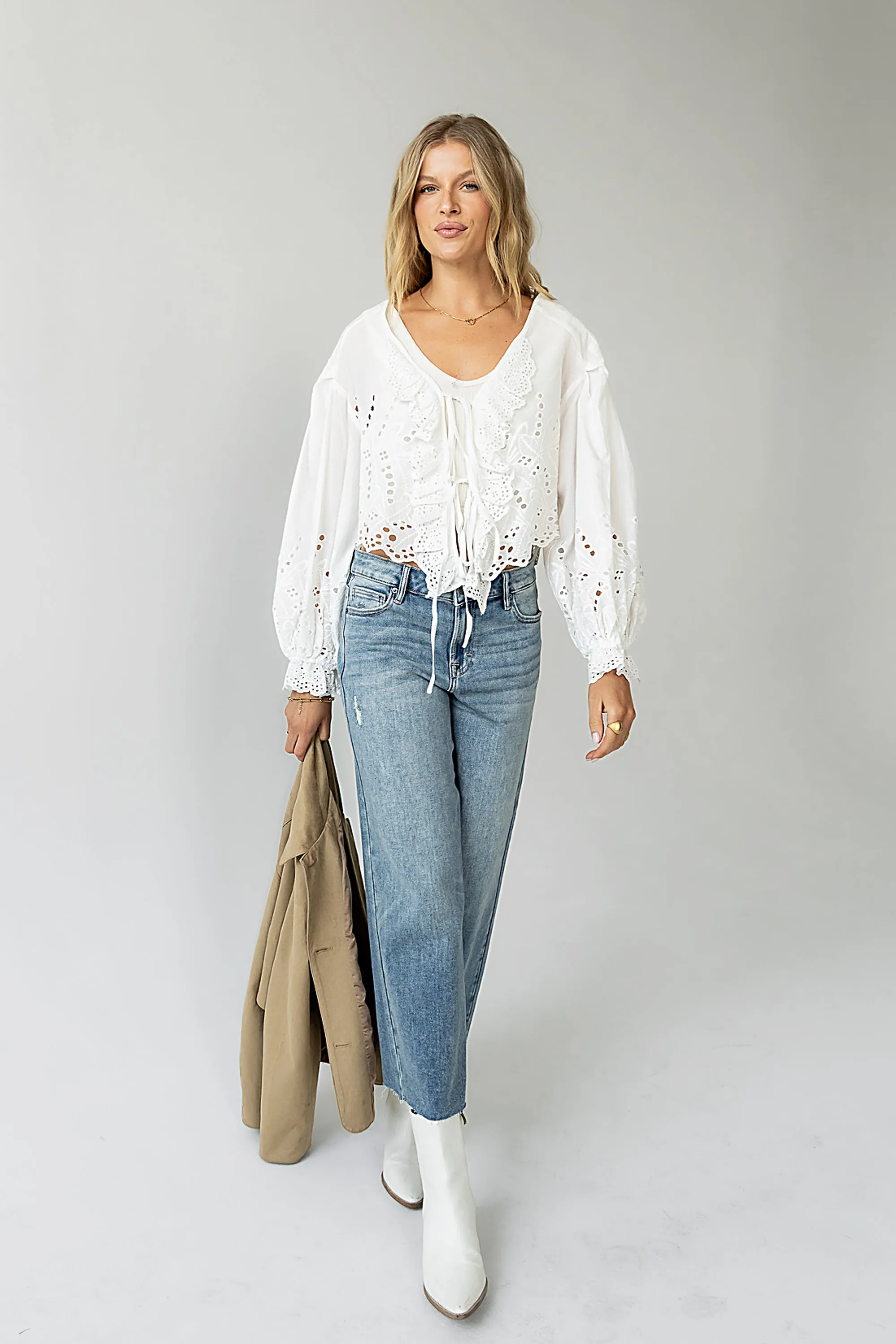 Lettie Embroidered Blouse sold by bohme product image thumbnail 3