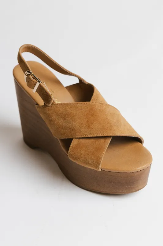 Ross Suede Wedge Sandal sold by bohme