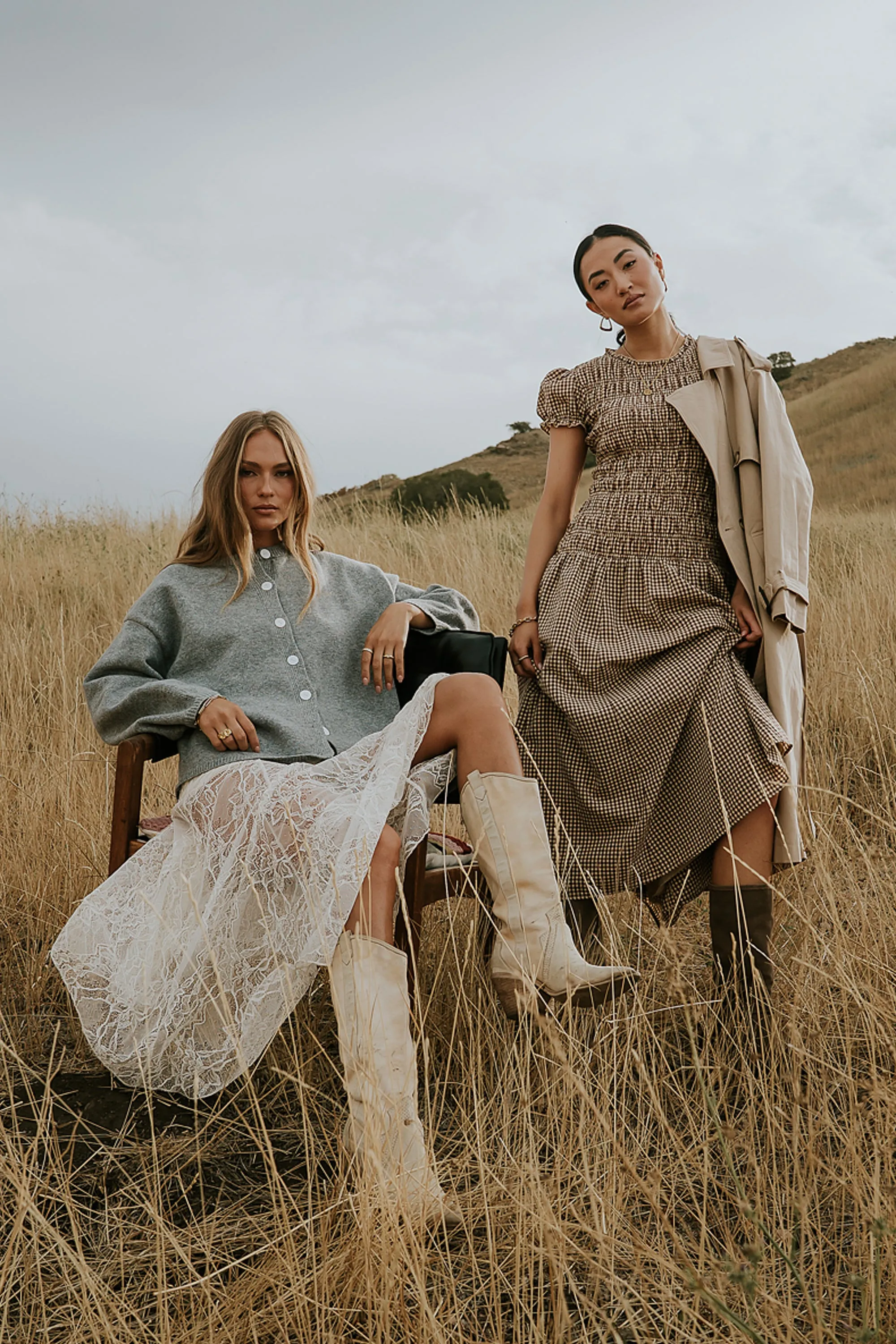 Kaia Knit Cardigan in Heather Grey sold by bohme product image thumbnail 5