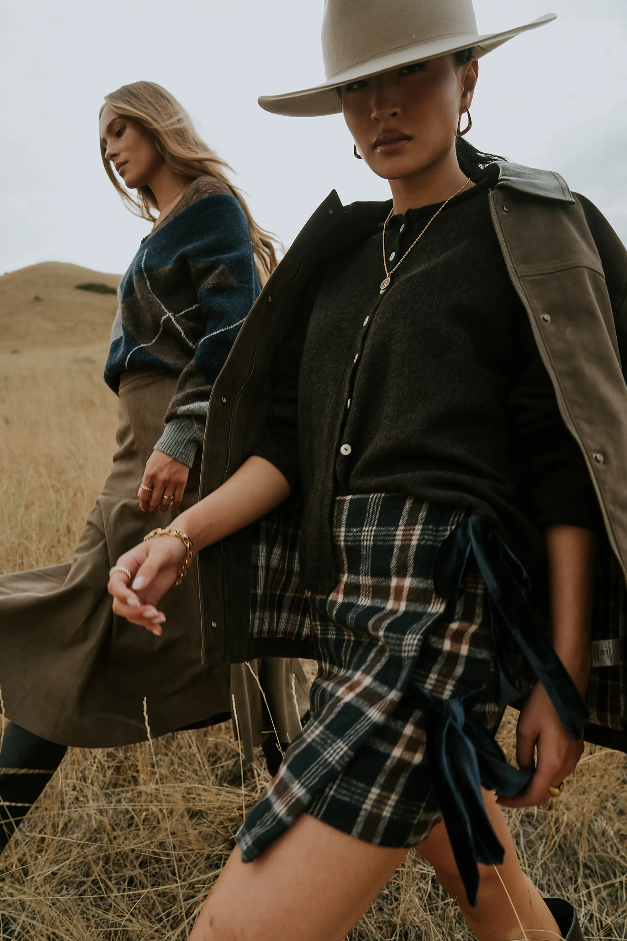 Haven Plaid Mini Skort sold by bohme