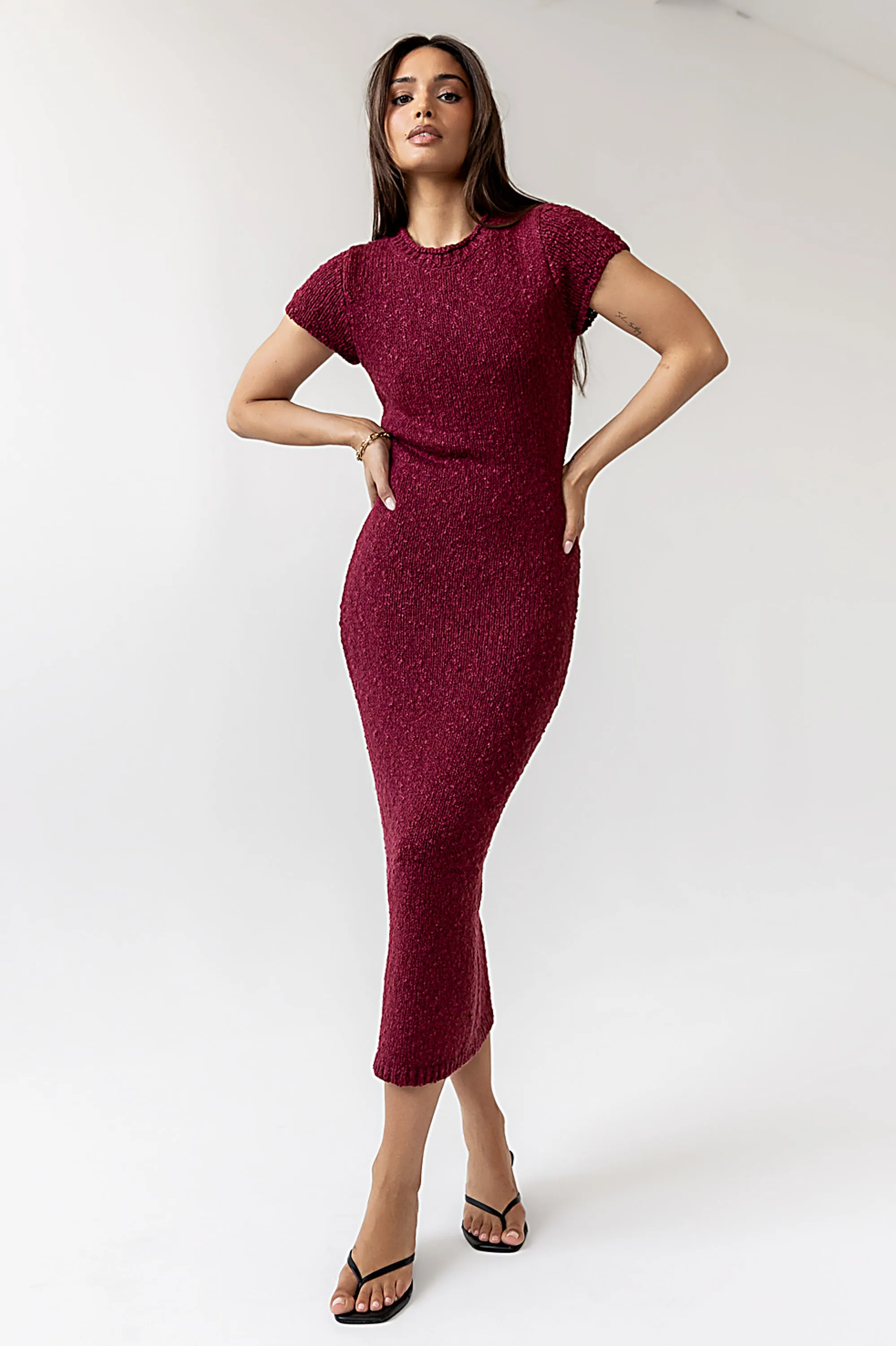 Hadley Knit Maxi Dress in Plum sold by bohme