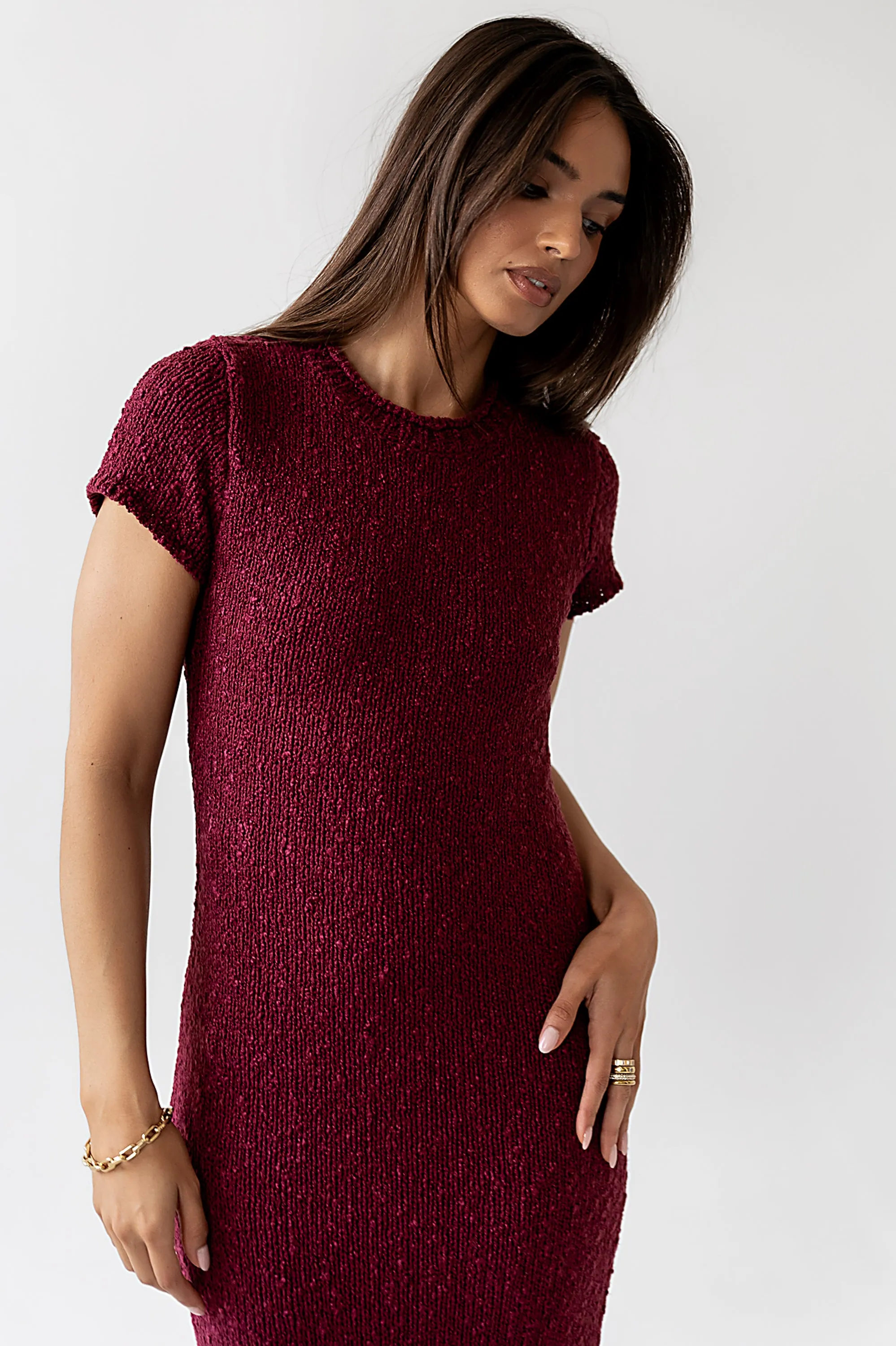 Hadley Knit Maxi Dress in Plum sold by bohme product image thumbnail 4