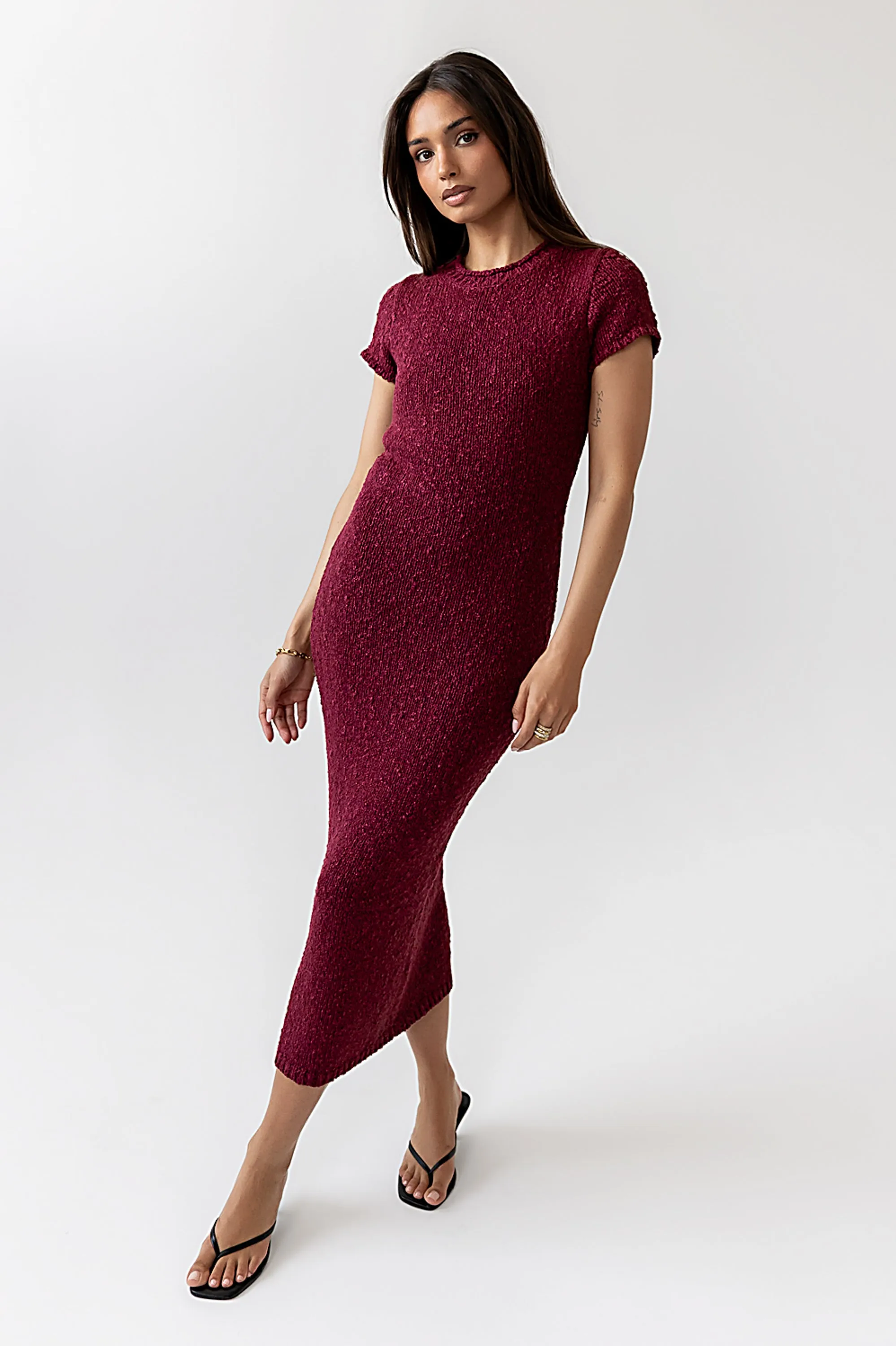 Hadley Knit Maxi Dress in Plum sold by bohme product image thumbnail 2