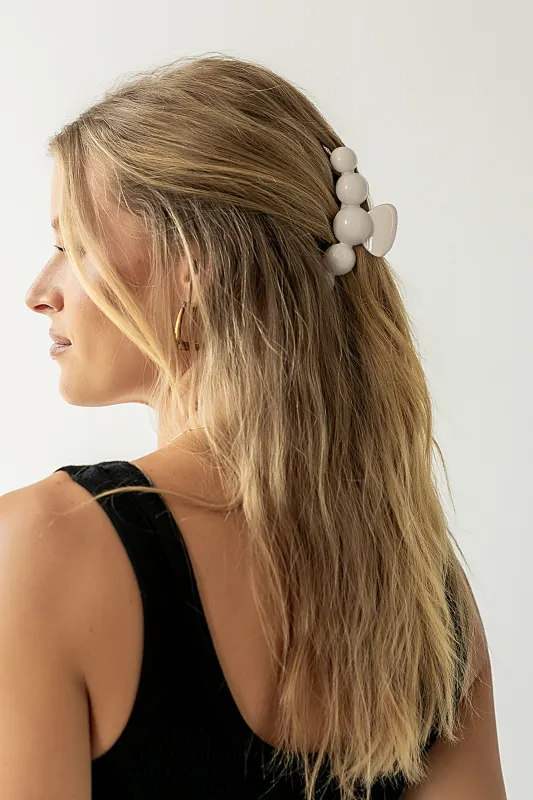 Pearl Claw Clip in Ivory sold by bohme