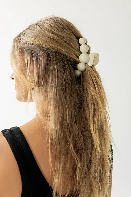 Pearl Claw Clip in Cream sold by bohme