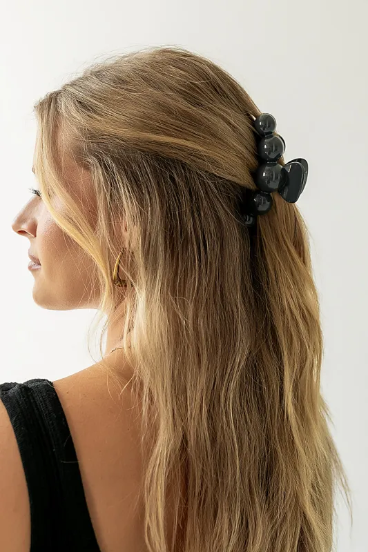 Pearl Claw Clip in Teal sold by bohme