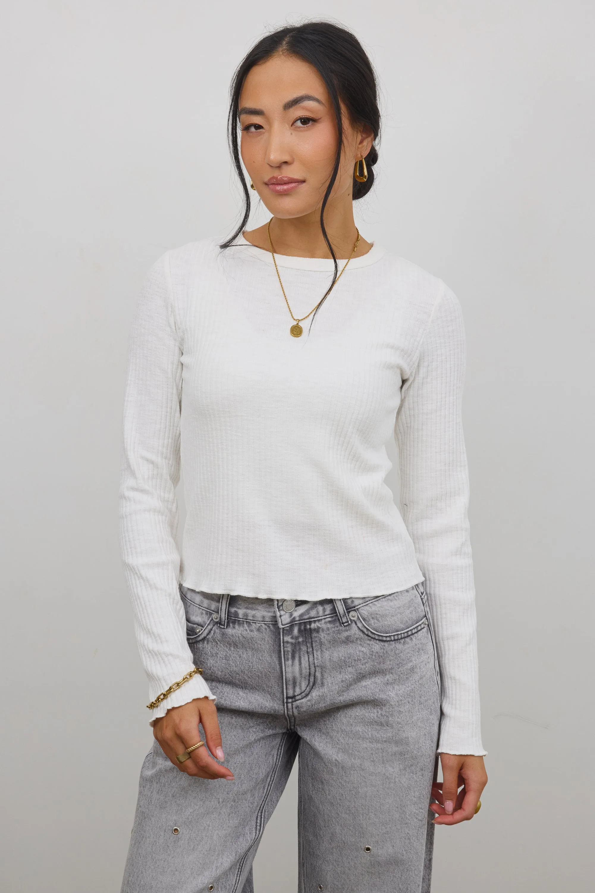 Leif Knit Top in White sold by bohme product image thumbnail 5