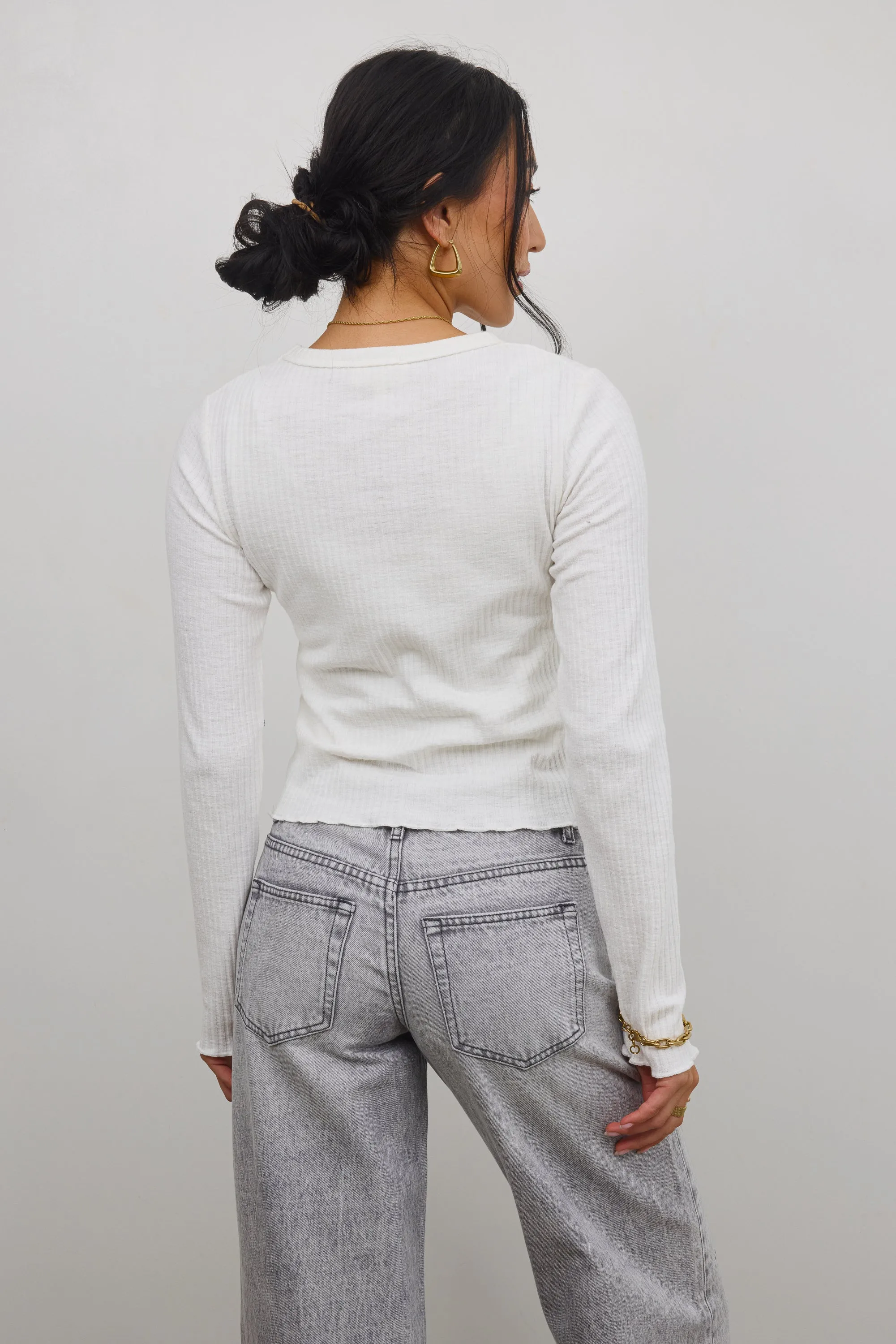Leif Knit Top in White sold by bohme product image thumbnail 2