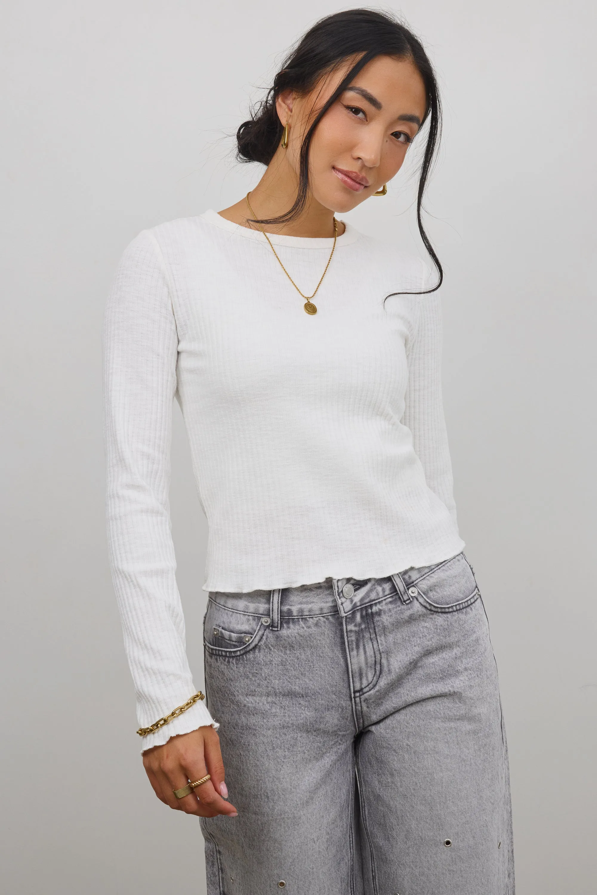 Leif Knit Top in White sold by bohme product image thumbnail 4